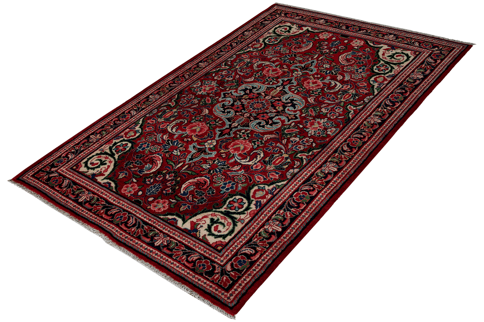 Mahal — Hand-knotted, 131x215 cm, Red, 100% Virgin Wool | View 5