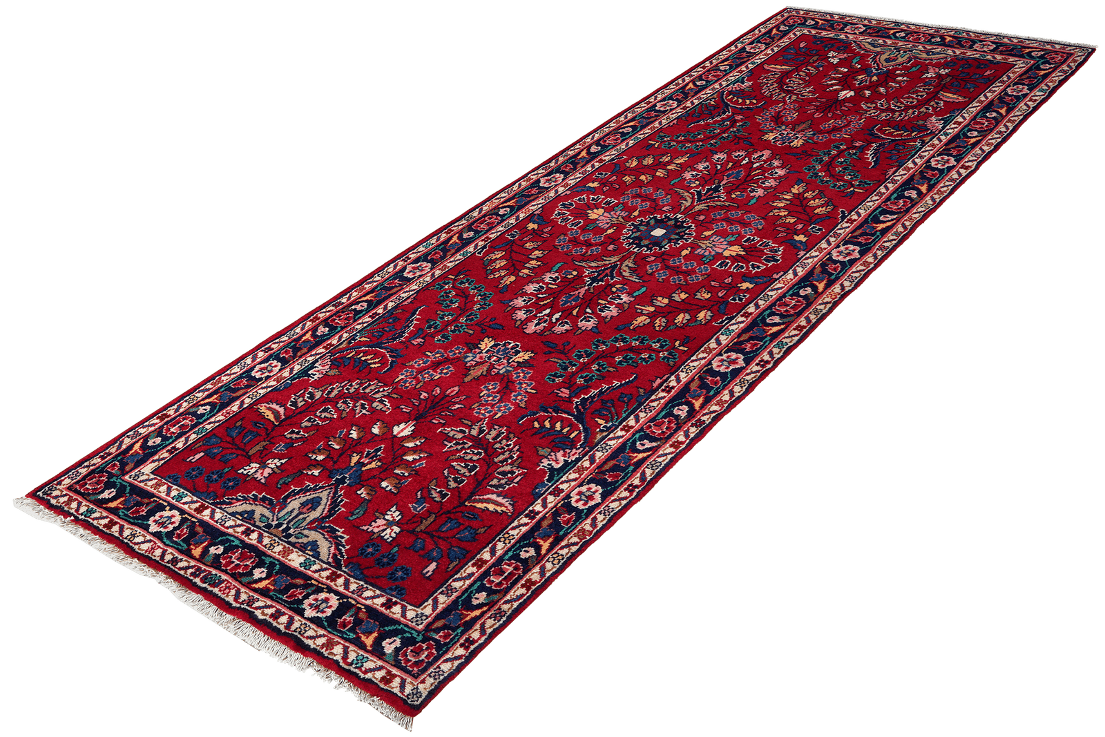 Dardjazin — Hand-knotted, 87x229 cm, Red, 100% Virgin Wool | View 5