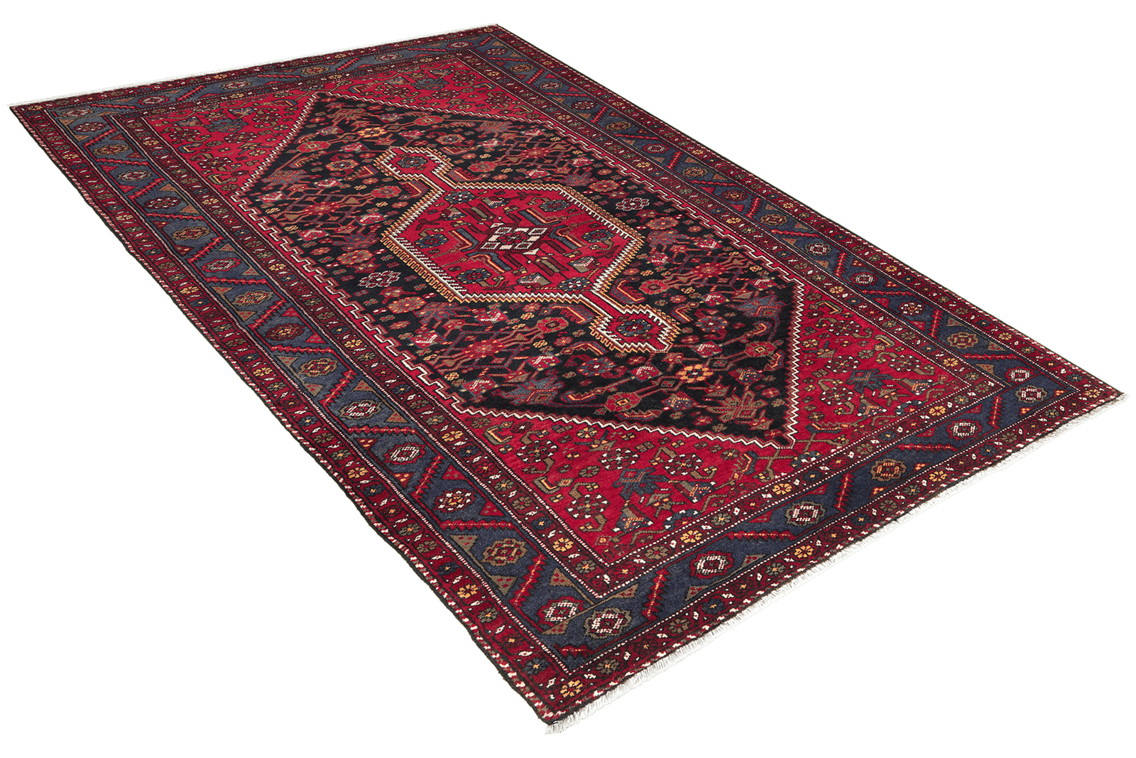Khamseh — Hand-knotted, 140x234 cm, Blue, 100% Virgin Wool | View 4