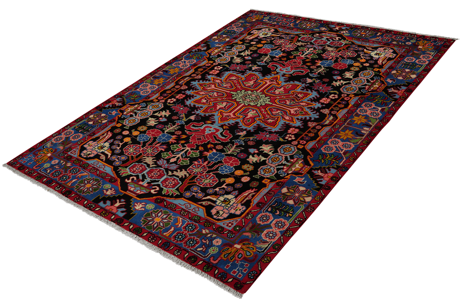 Nahavand — Hand-knotted, 153x197 cm, Black, 100% Virgin Wool | View 5