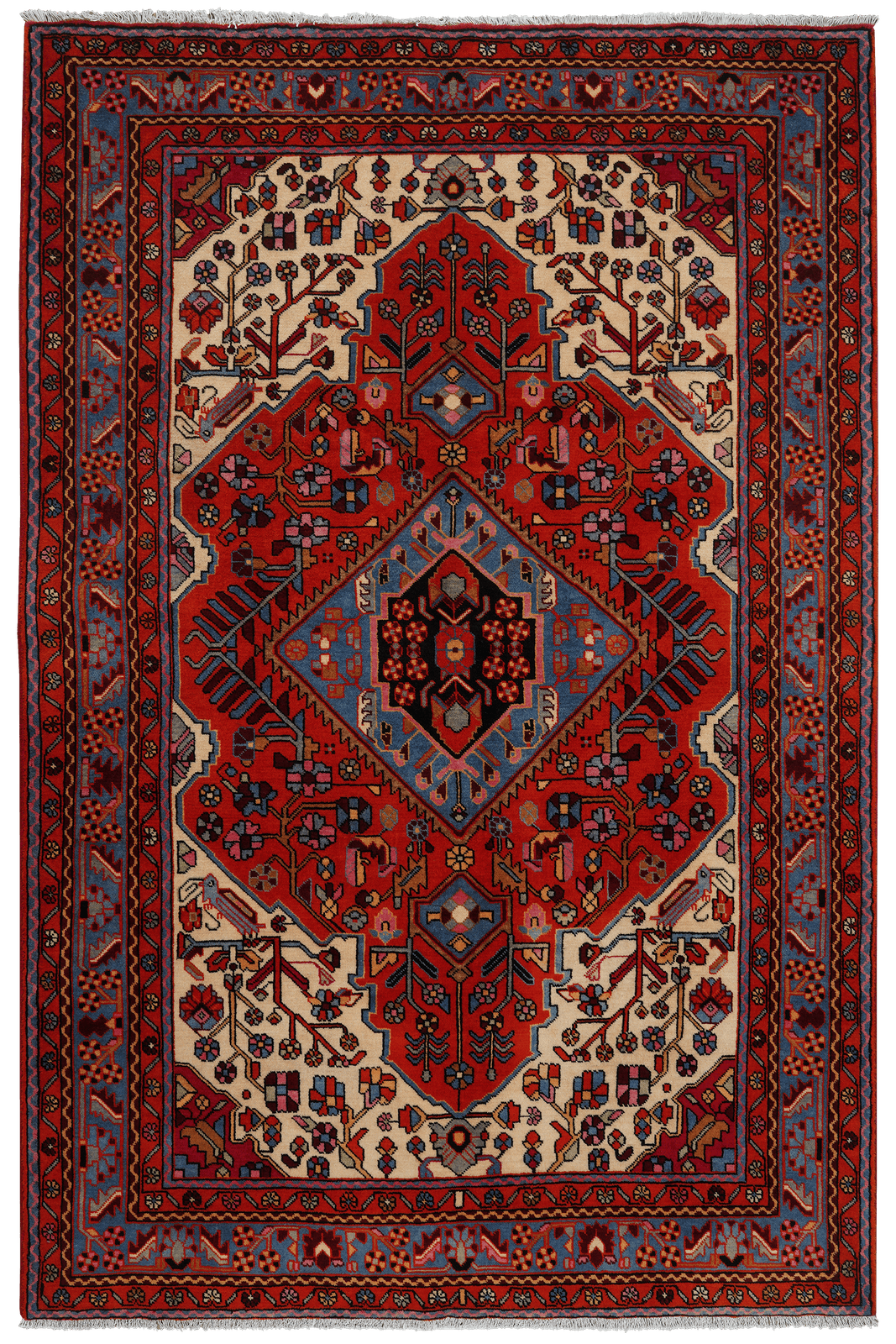 Nahavand — Hand-knotted, 160x244 cm, Red, 100% Virgin Wool | Main view