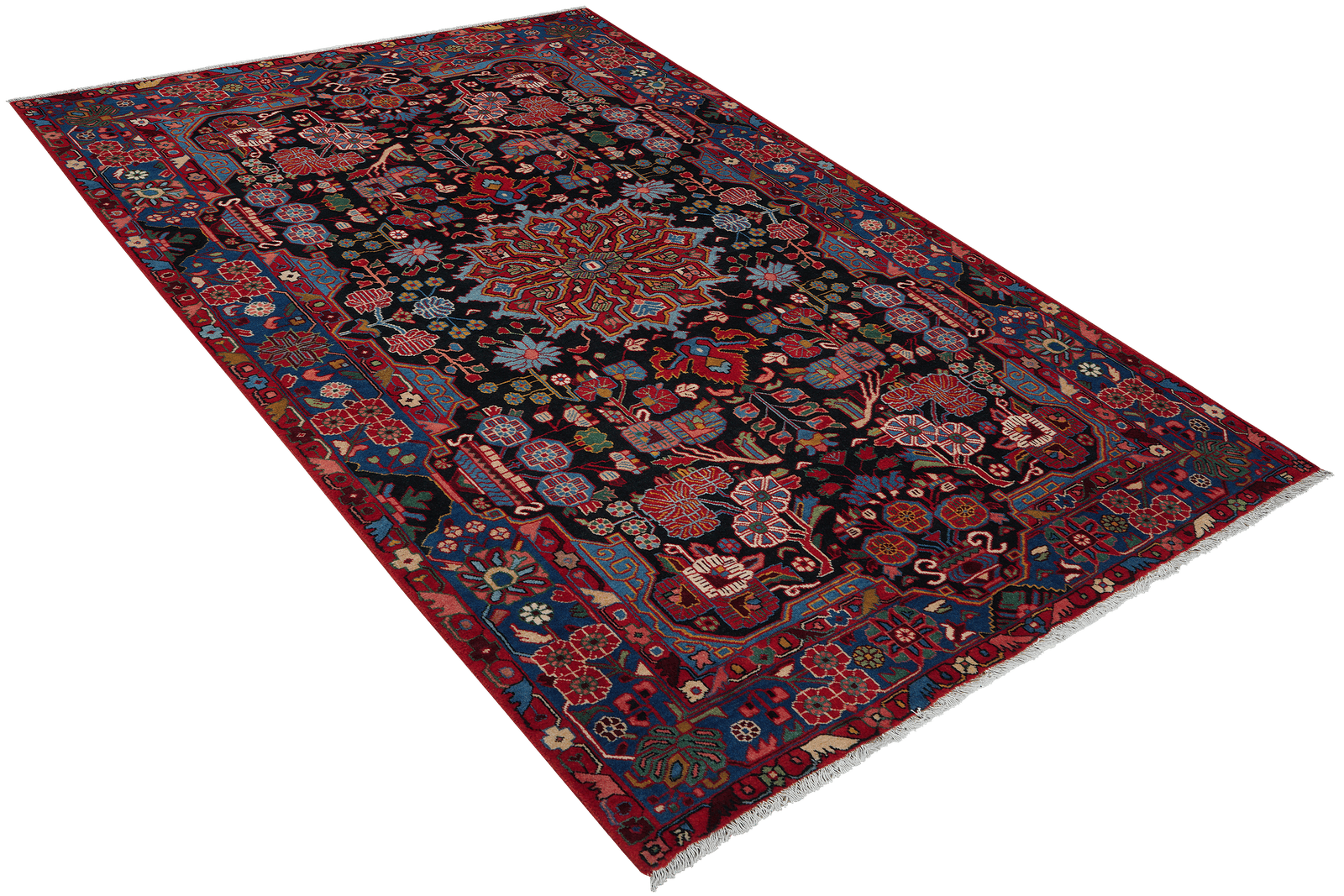 Nahavand — Hand-knotted, 157x235 cm, Blue, 100% Virgin Wool | View 4