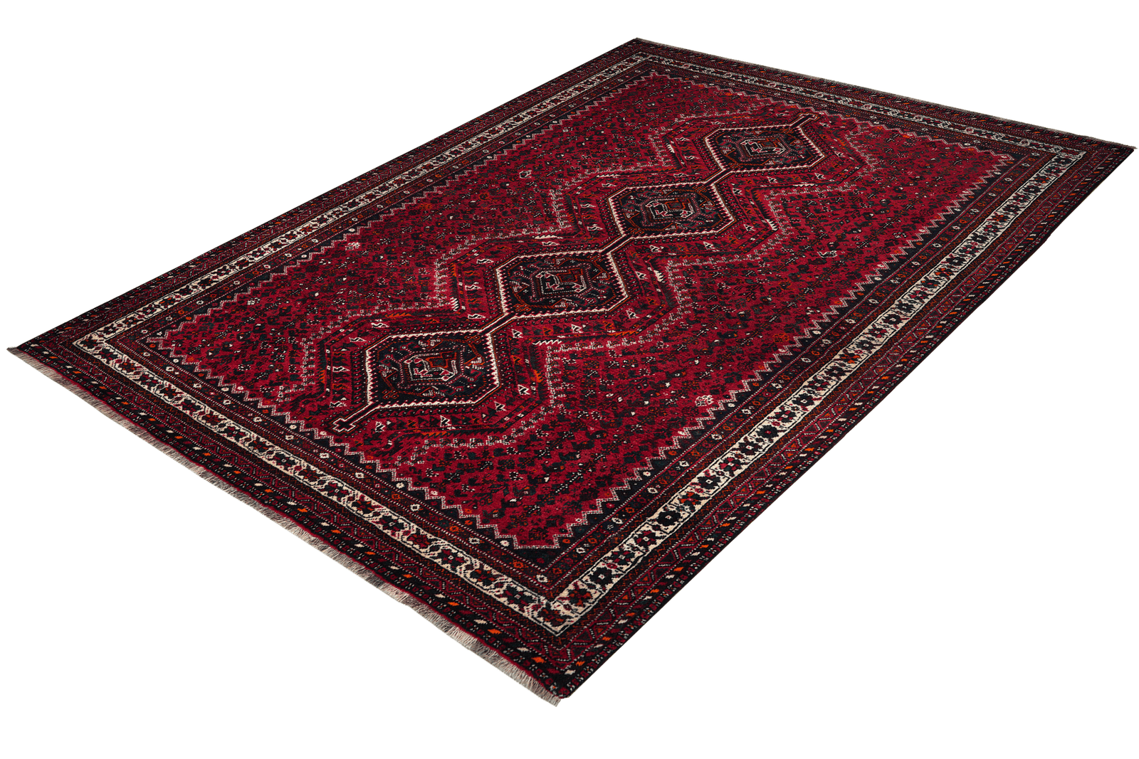 Shiraz — Hand-knotted, 214x304 cm, Red, 100% Virgin Wool | View 5