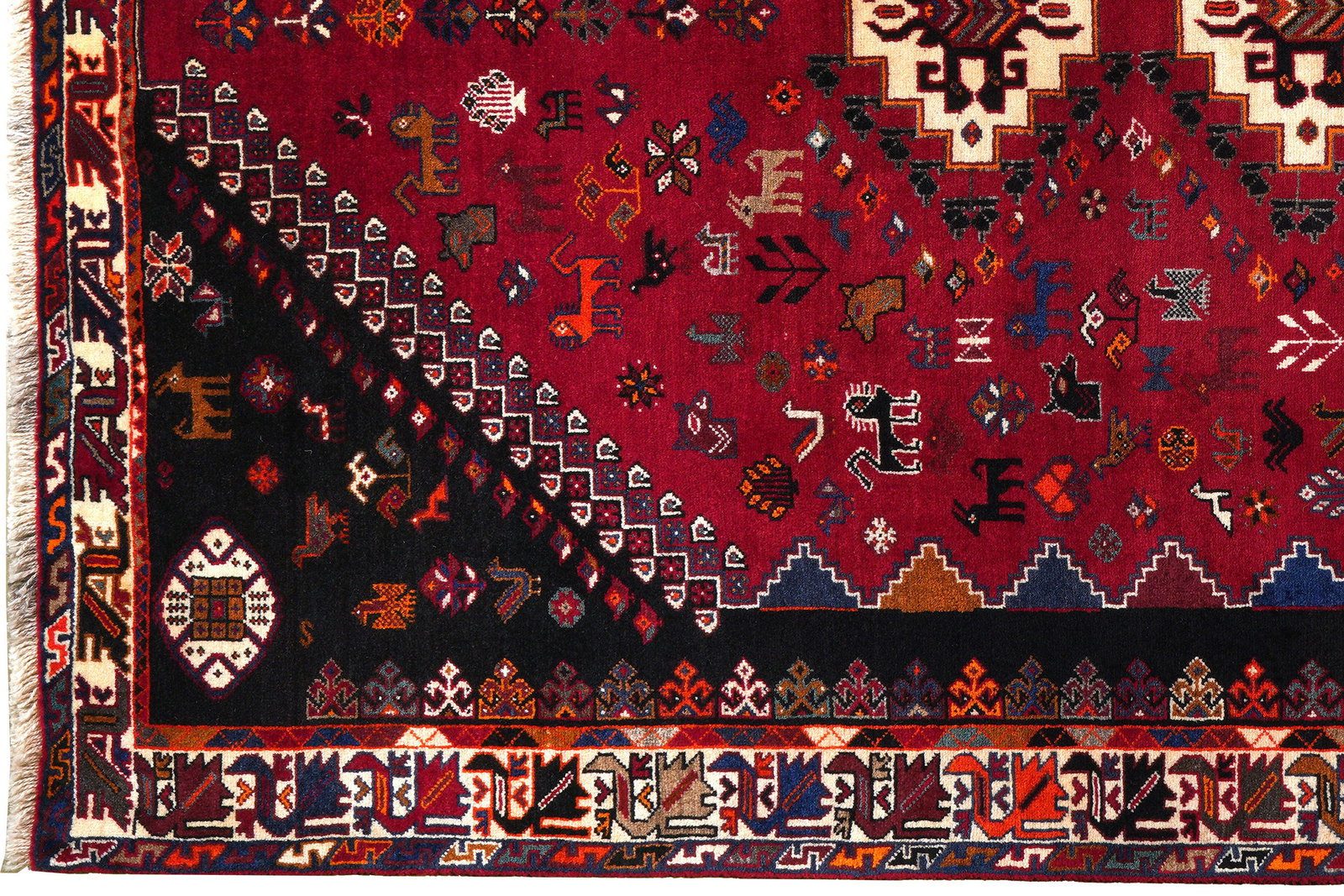 Gashgai — Handgefertigt, 266x168 cm, Beige, 100% Virgin Wool | View 4