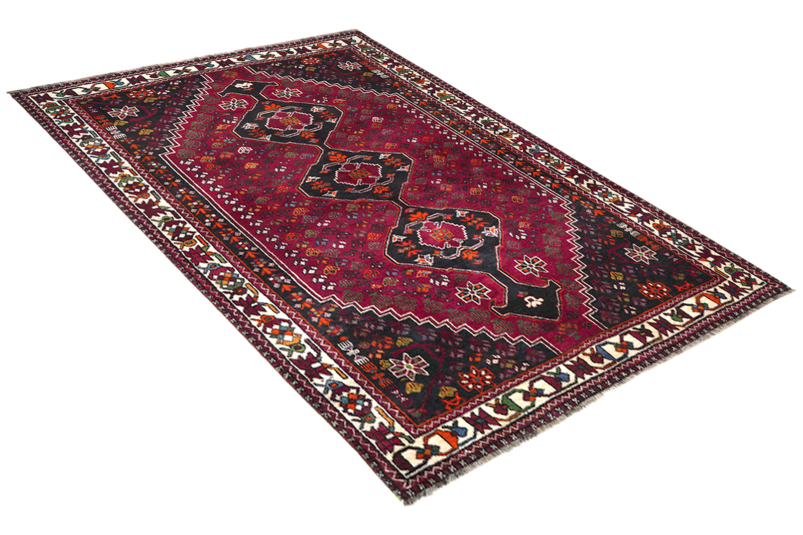 Shiraz — Handgefertigt, 267x178 cm, Beige, 100% Virgin Wool | View 5