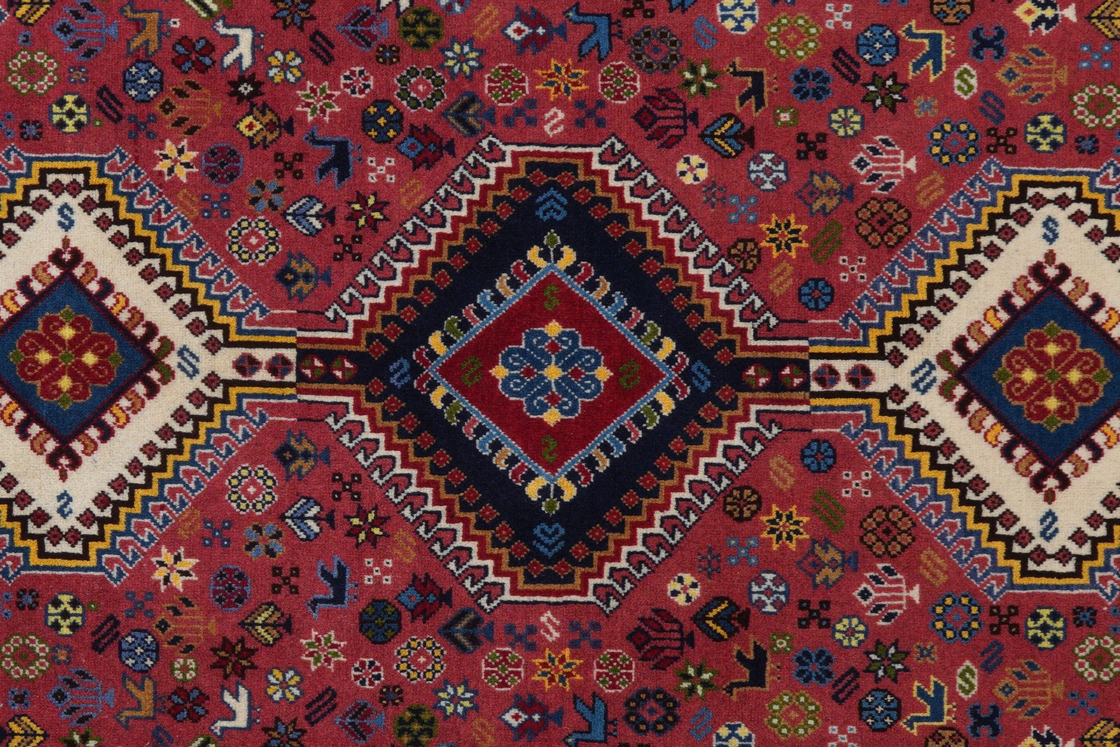 Yalameh — Hand-knotted, 152x196 cm, Red, 100% Virgin Wool | View 6