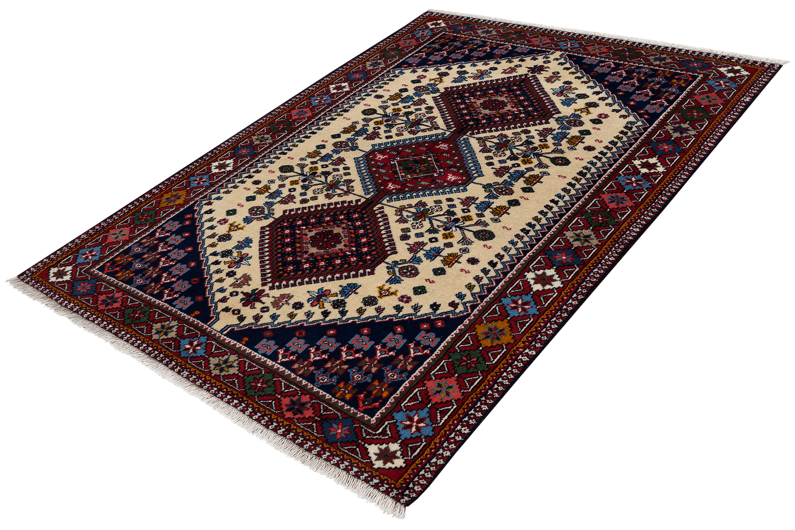 Yalameh — Hand-knotted, 113x155 cm, Beige, 100% Virgin Wool | View 5