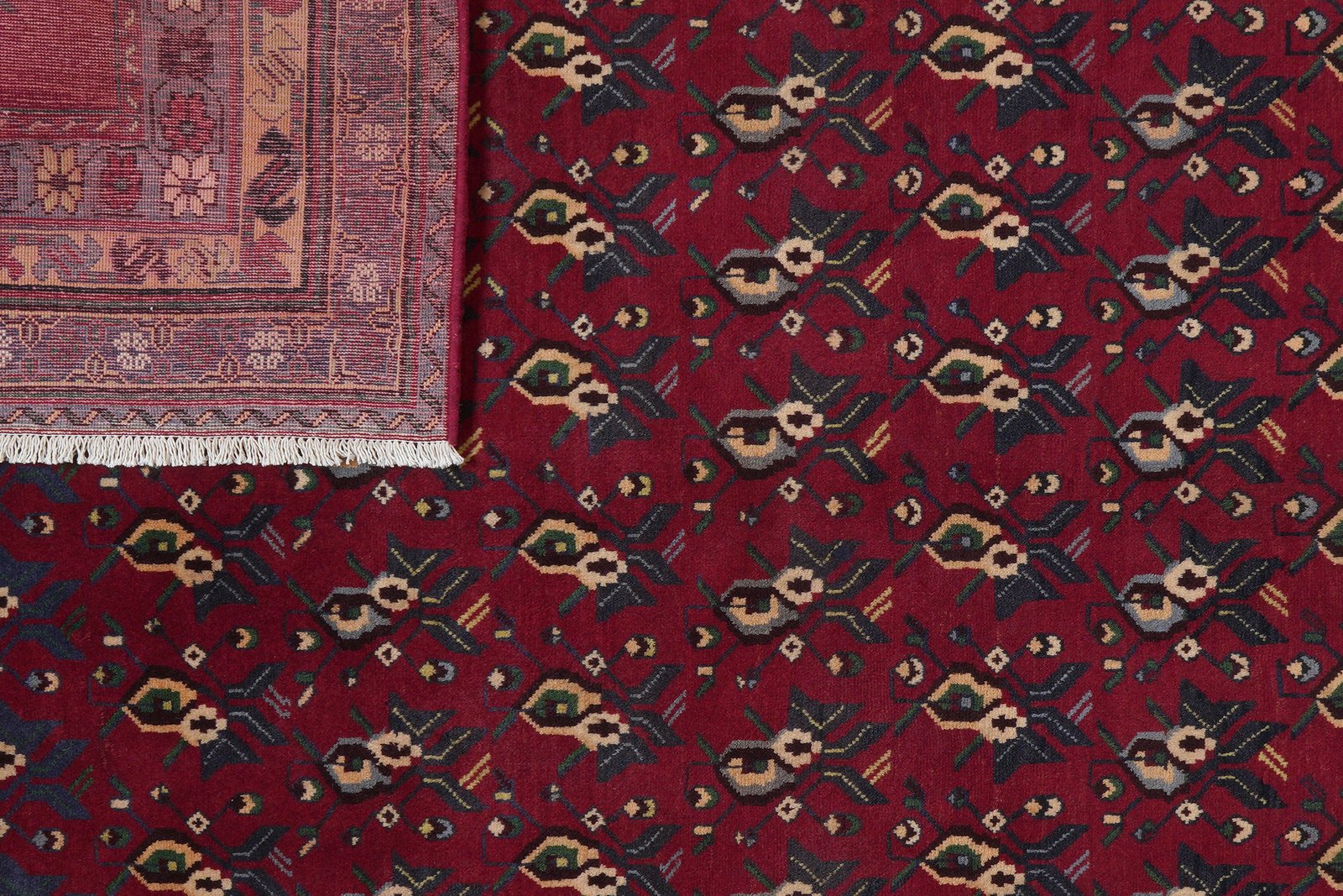 Afshar — Hand-knotted, 198x296 cm, Red, 100% Virgin Wool | View 7