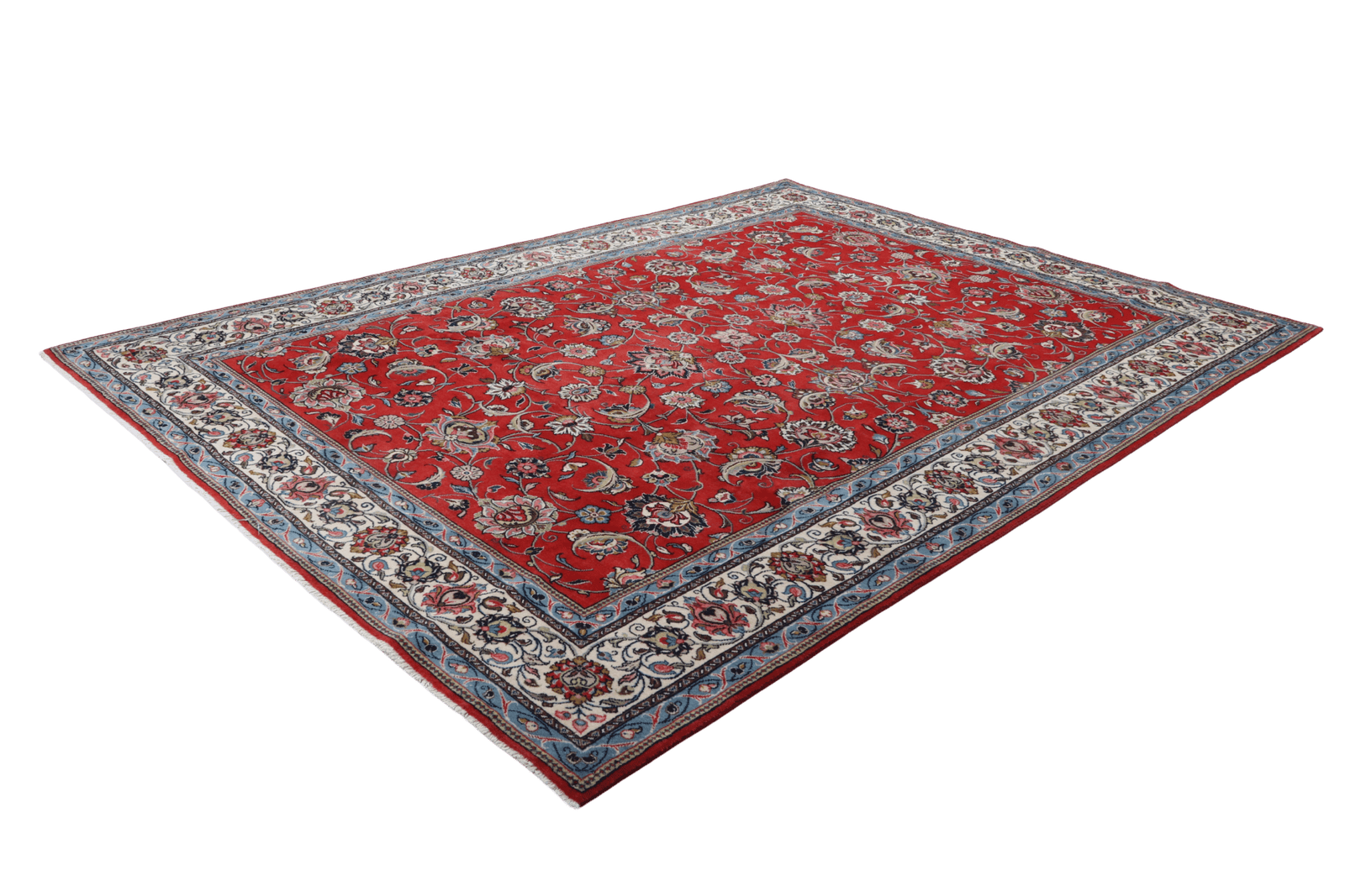 Sarough — Hand-knotted, 218x322 cm, Red, 100% Virgin Wool | View 6