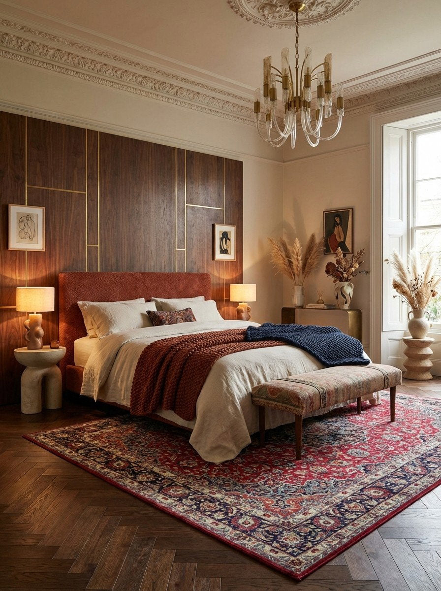 Mashad — Handgefertigt, 338x247 cm, Blau, 100% Virgin Wool | Back view