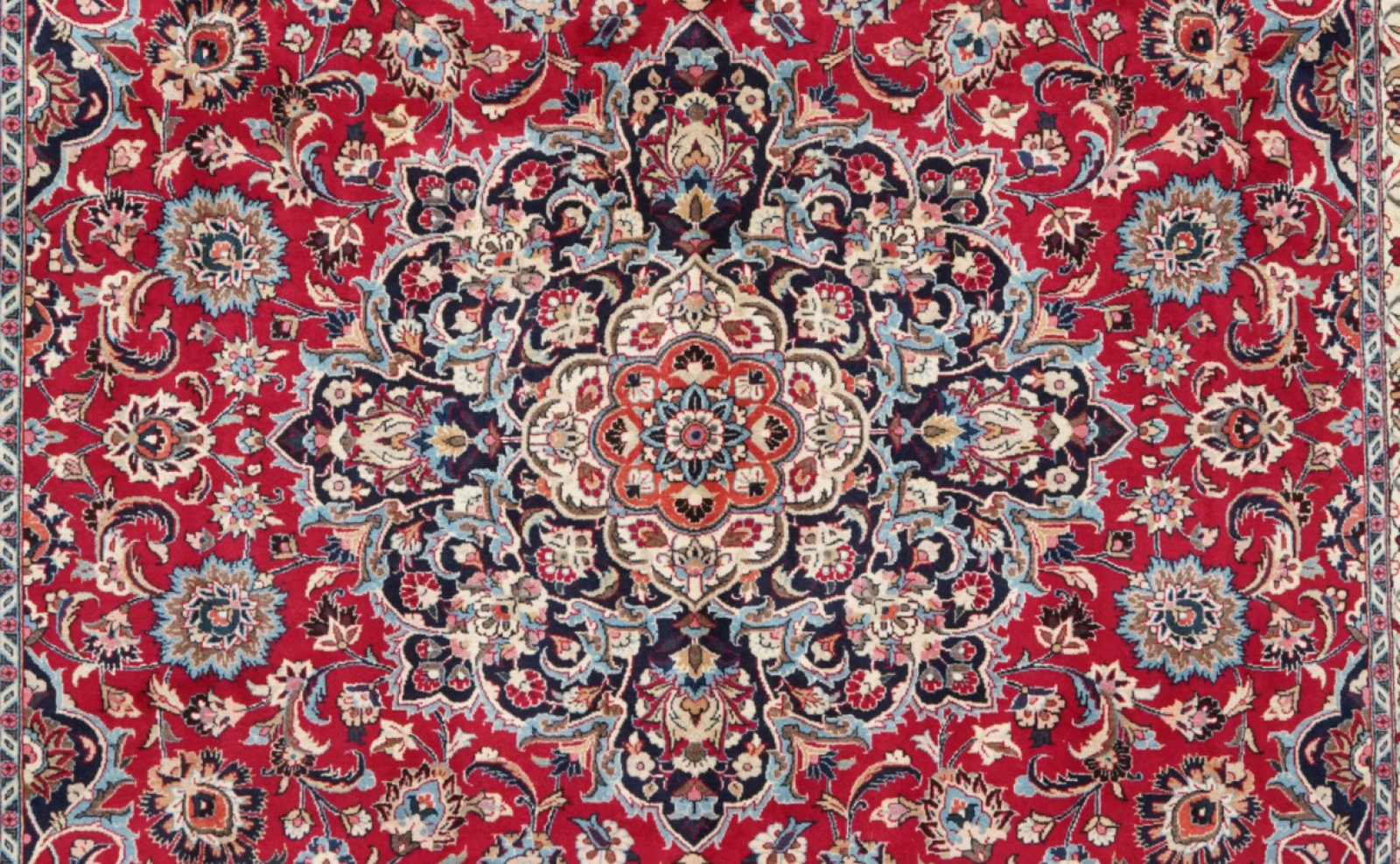 Mashad — Hand-knotted, 247x338 cm, Red, 100% Virgin Wool | View 4