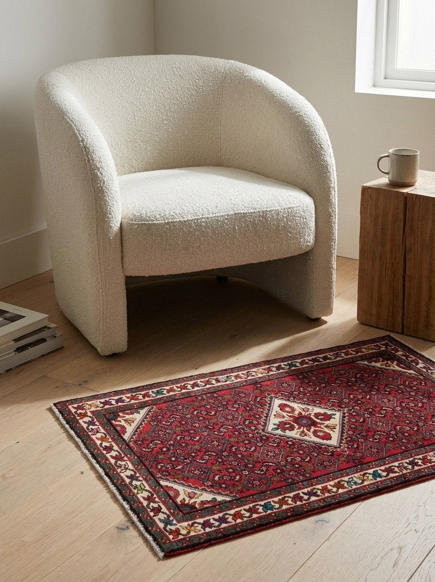 Koutabad — Handgefertigt, 162x108 cm, Beige, 100% Virgin Wool | Detail view