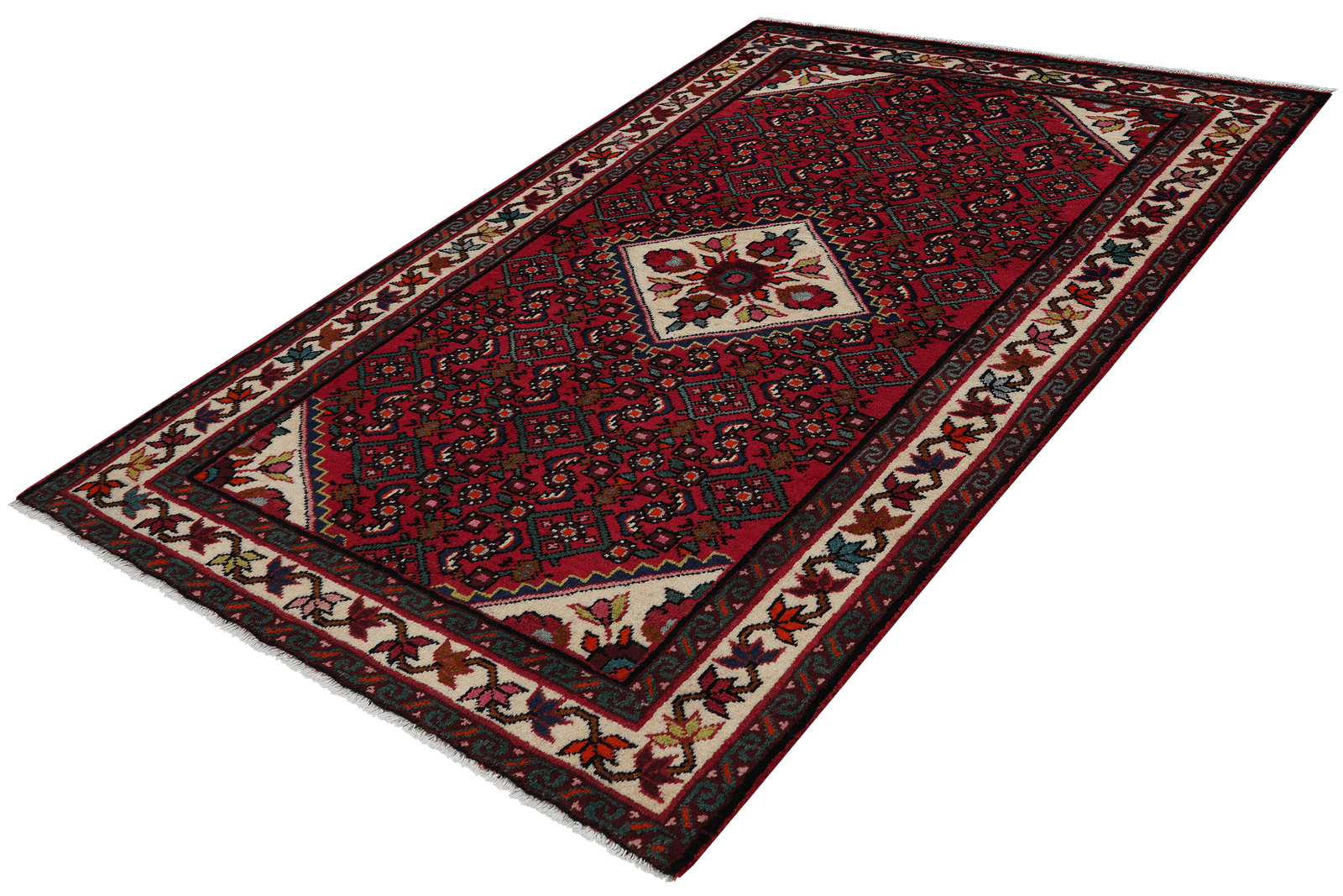 Koutabad — Hand-knotted, 108x162 cm, Red, 100% Virgin Wool | View 5