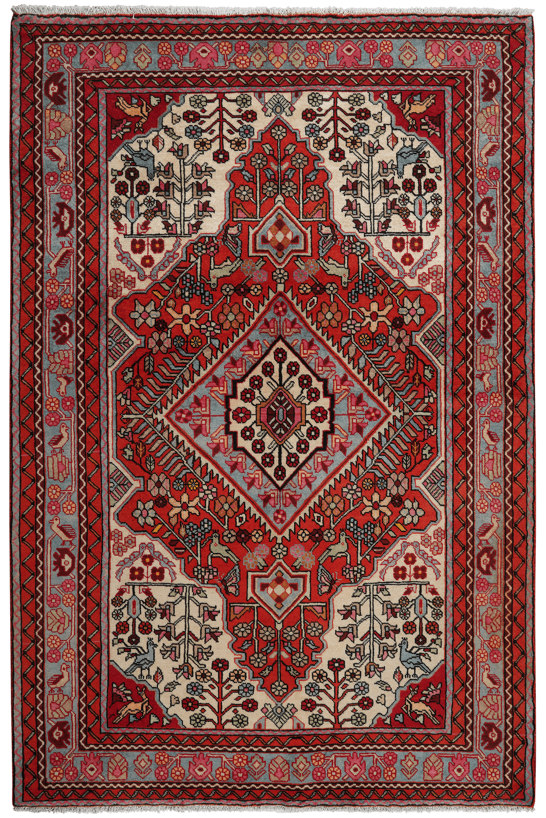 Nahavand — Hand-knotted, 154x236 cm, Red, 100% Virgin Wool | Main view
