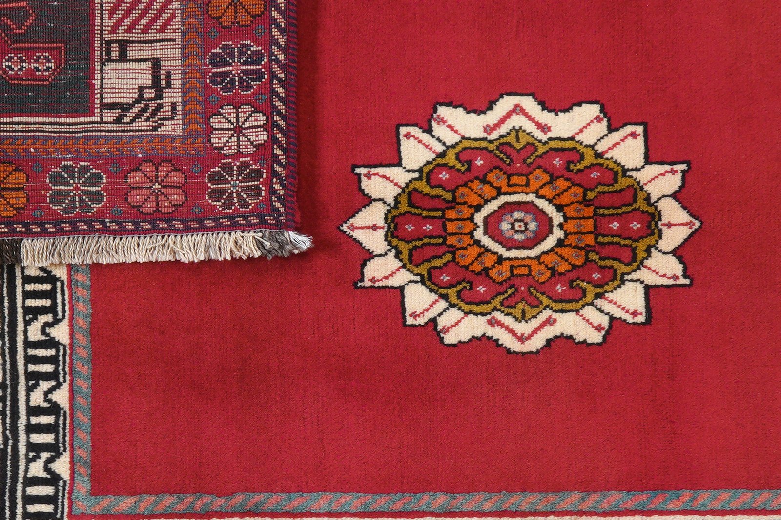 Gashgai — Hand-knotted, 108x159 cm, Red, 100% Virgin Wool | View 7