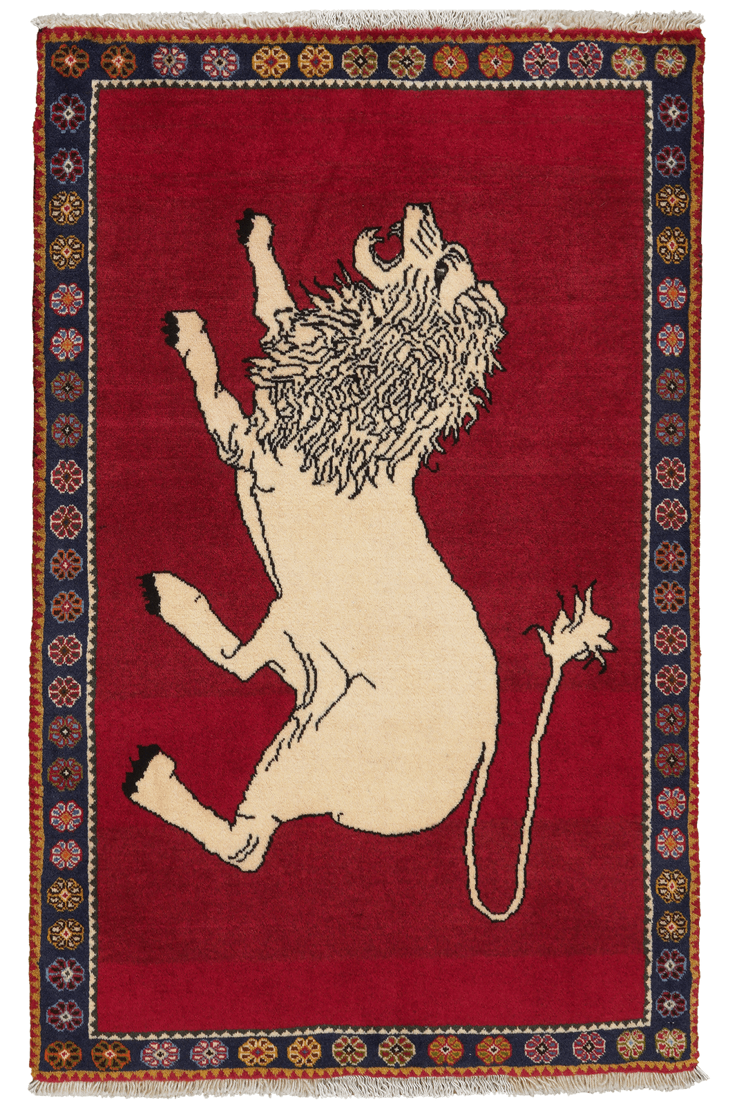 Gashgai — Hand-knotted, 83x130 cm, Red, 100% Virgin Wool | Main view