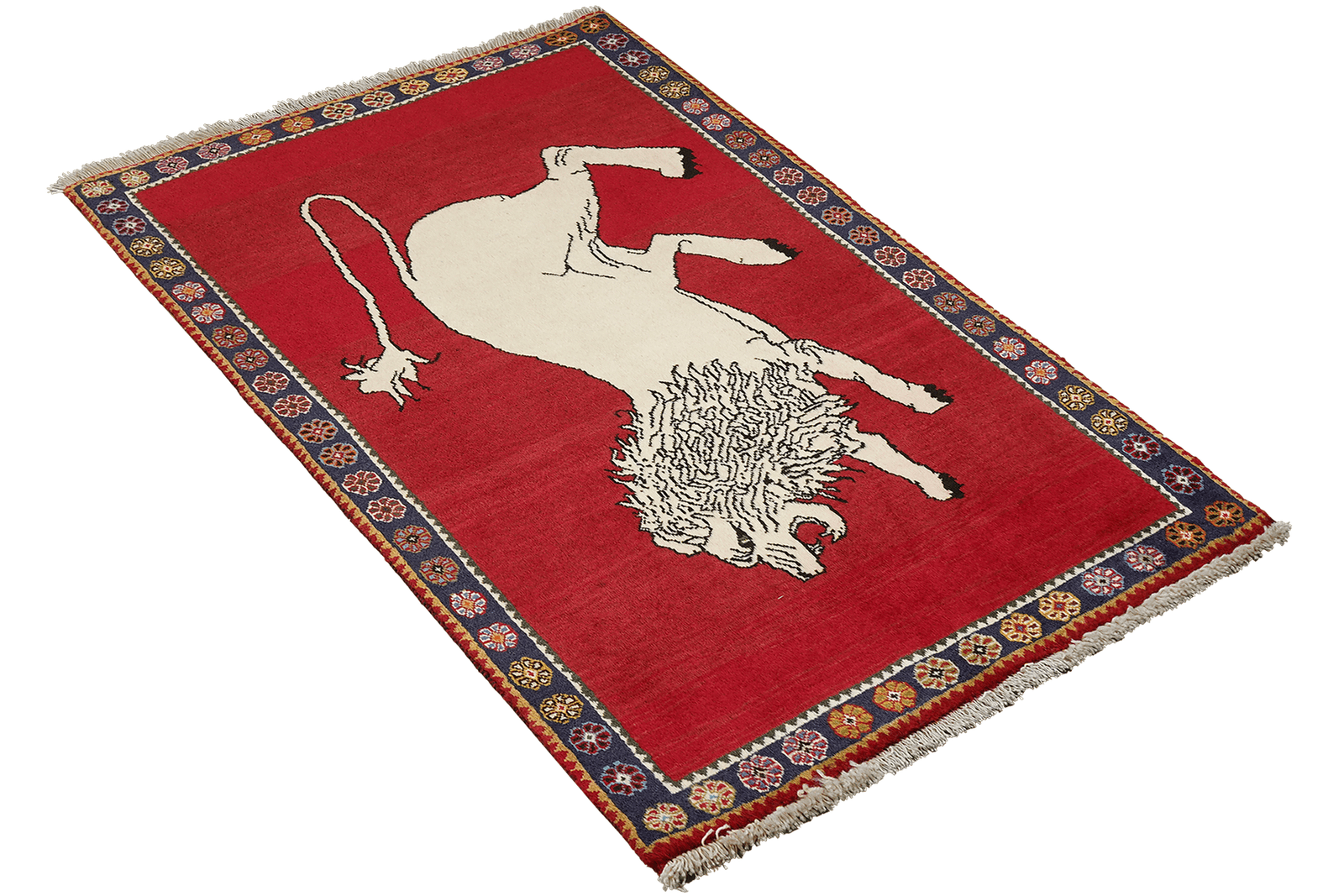 Gashgai — Hand-knotted, 83x130 cm, Red, 100% Virgin Wool | View 4