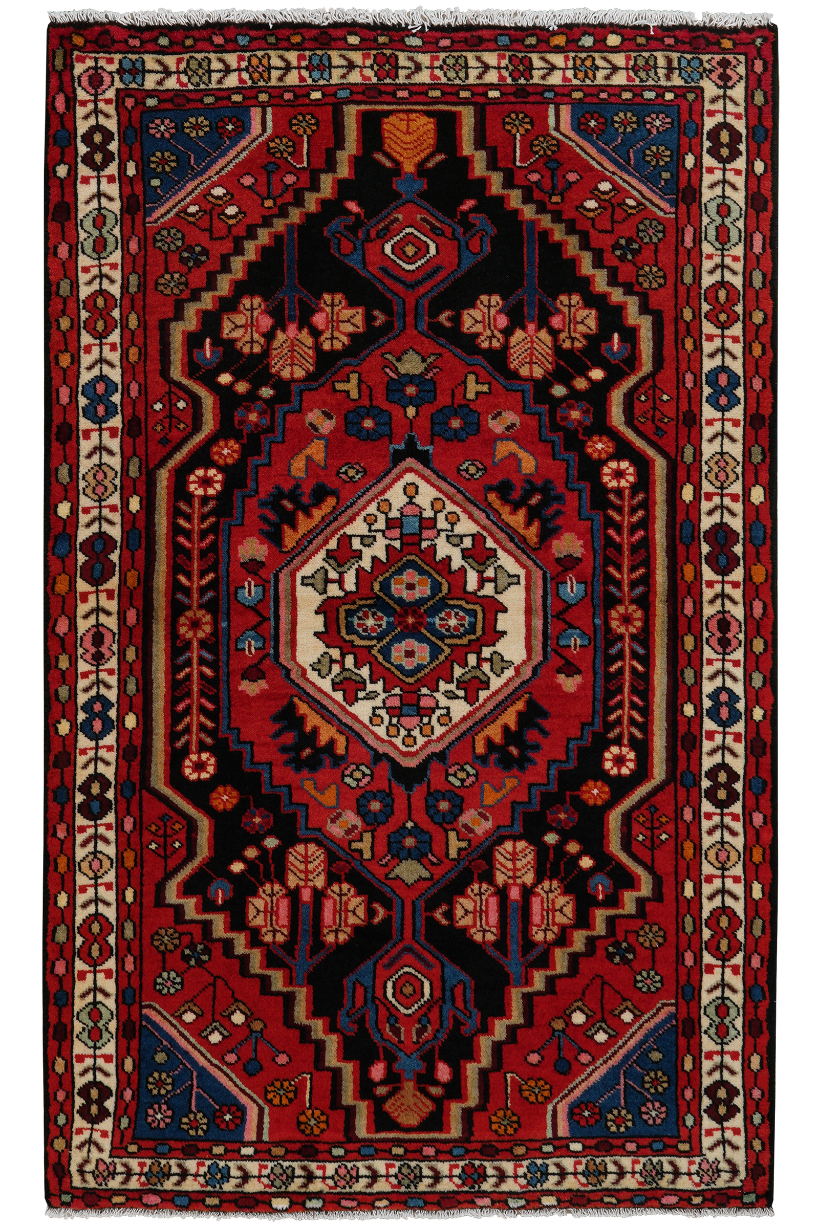 Toysarghan — Handgefertigt, 135x82 cm, Beige, 100% Virgin Wool | Main view