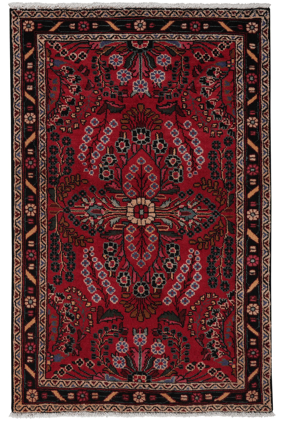 Dardjazin — Hand-knotted, 83x130 cm, Red, 100% Virgin Wool | Main view