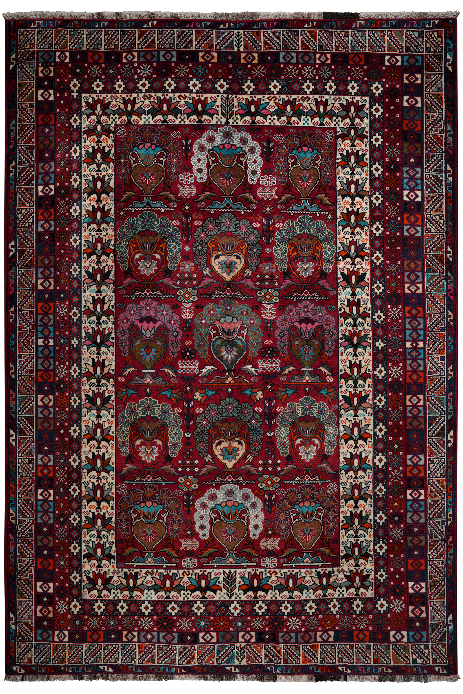 Gashgai — Handgefertigt, 297x206 cm, Bunt, 100% Virgin Wool | Main view