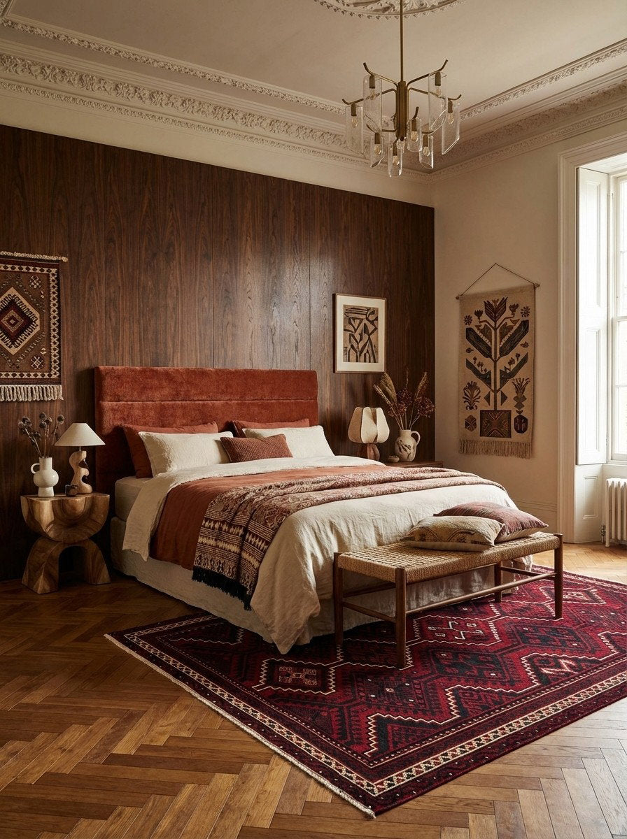 Lori — Handgefertigt, 313x214 cm, Beige, 100% Virgin Wool | Back view