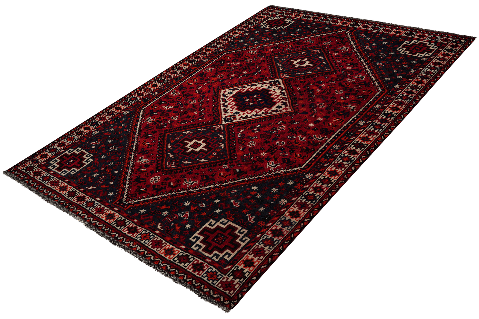 Shiraz — Hand-knotted, 160x245 cm, Red, 100% Virgin Wool | View 5