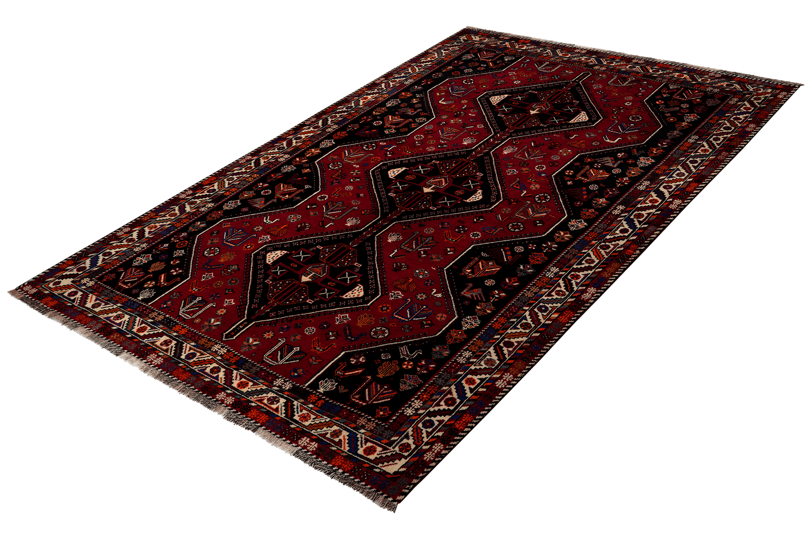 Gashgai — Hand-knotted, 177x268 cm, Red, 100% Virgin Wool | View 5