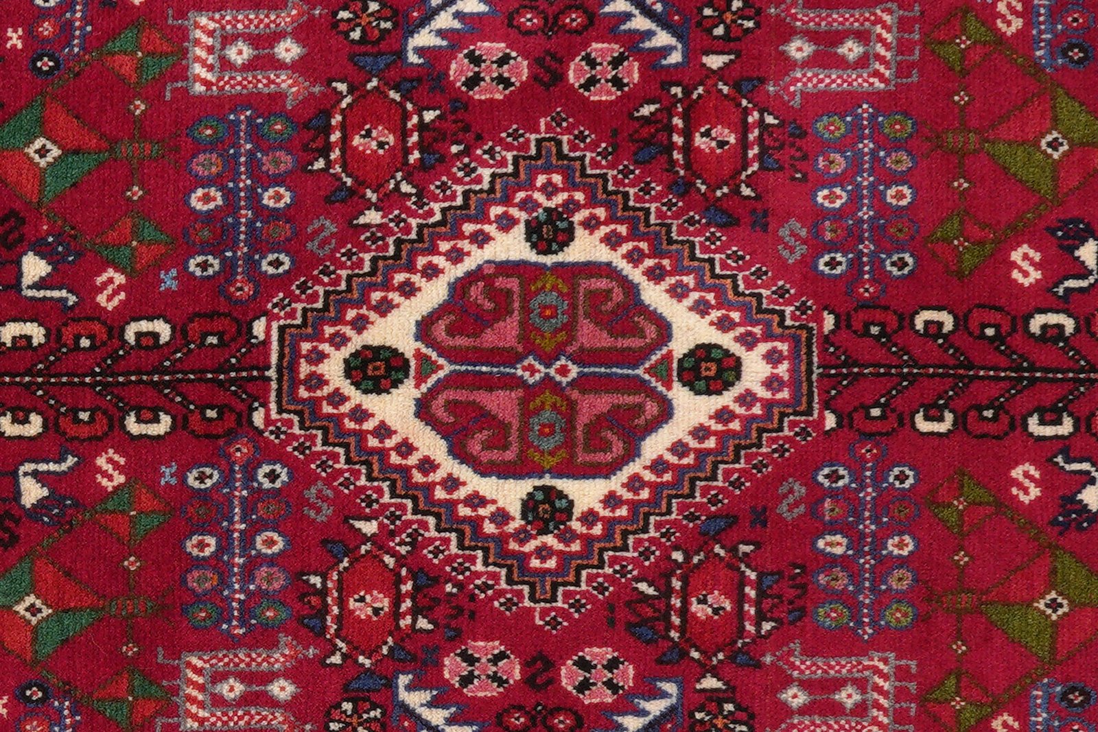 Gashgai — Hand-knotted, 105x172 cm, Red, 100% Virgin Wool | View 6