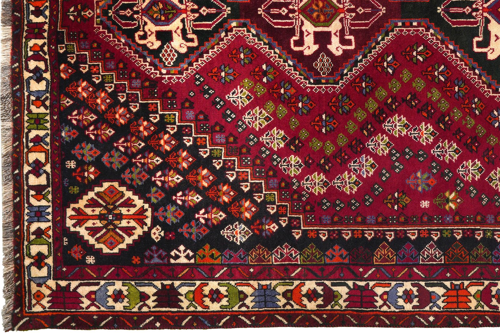 Gashgai — Hand-knotted, 173x271 cm, Red, 100% Virgin Wool | View 3