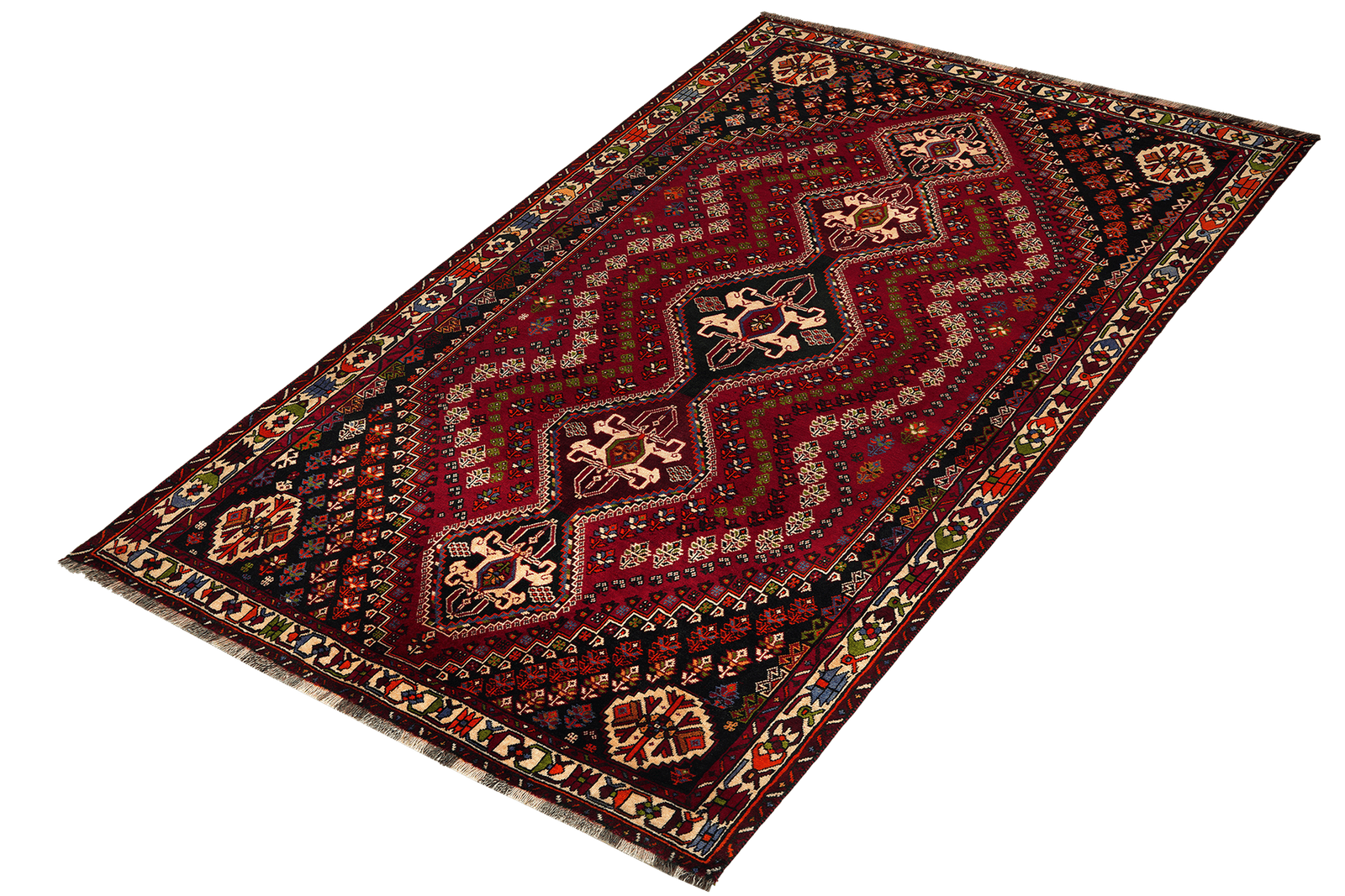 Gashgai — Hand-knotted, 173x271 cm, Red, 100% Virgin Wool | View 5