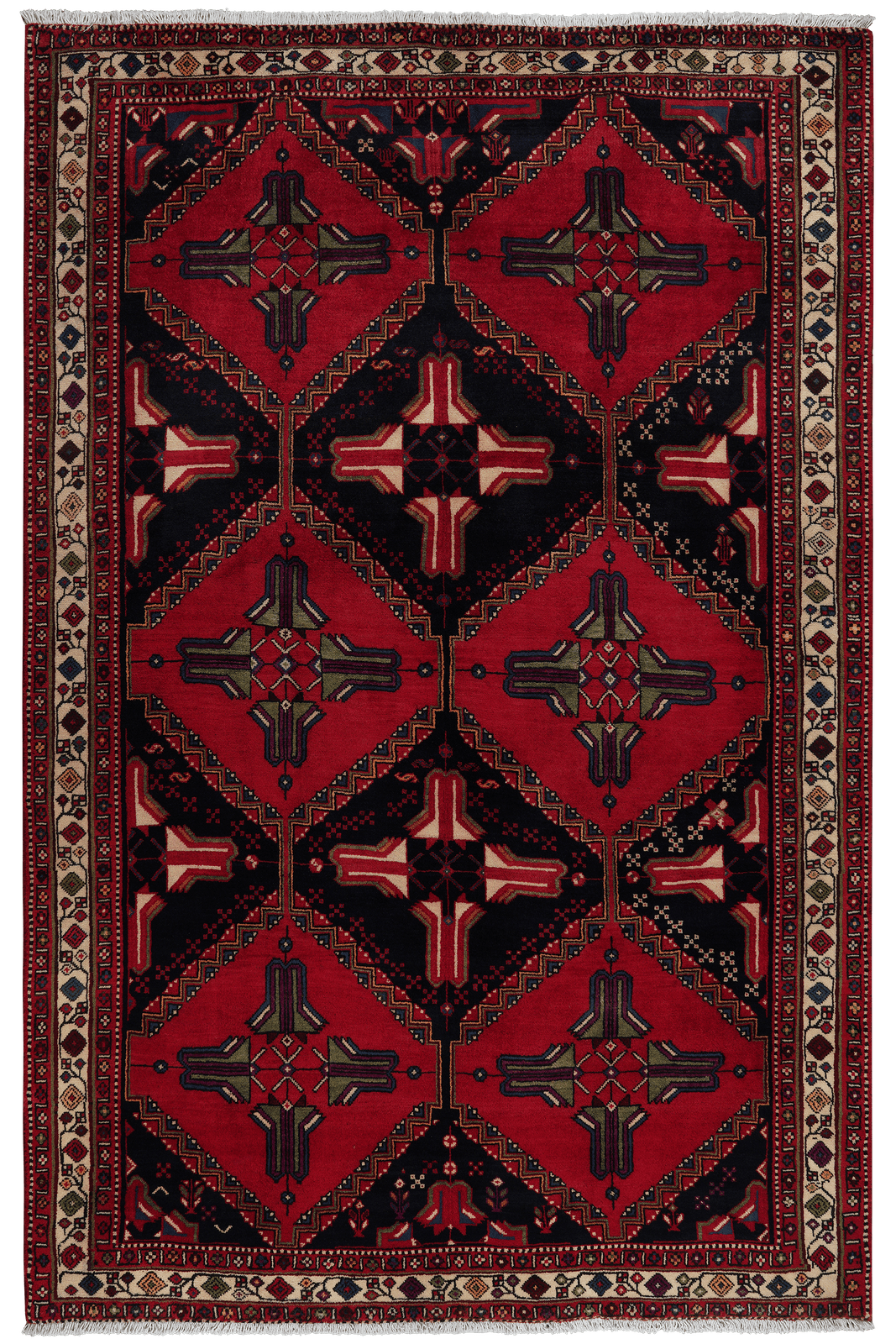 Afshar — Hand-knotted, 162x250 cm, Blue, 100% Virgin Wool | Main view