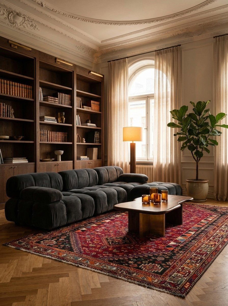 Gashgai — Handgefertigt, 260x162 cm, Beige, 100% Virgin Wool | Back view