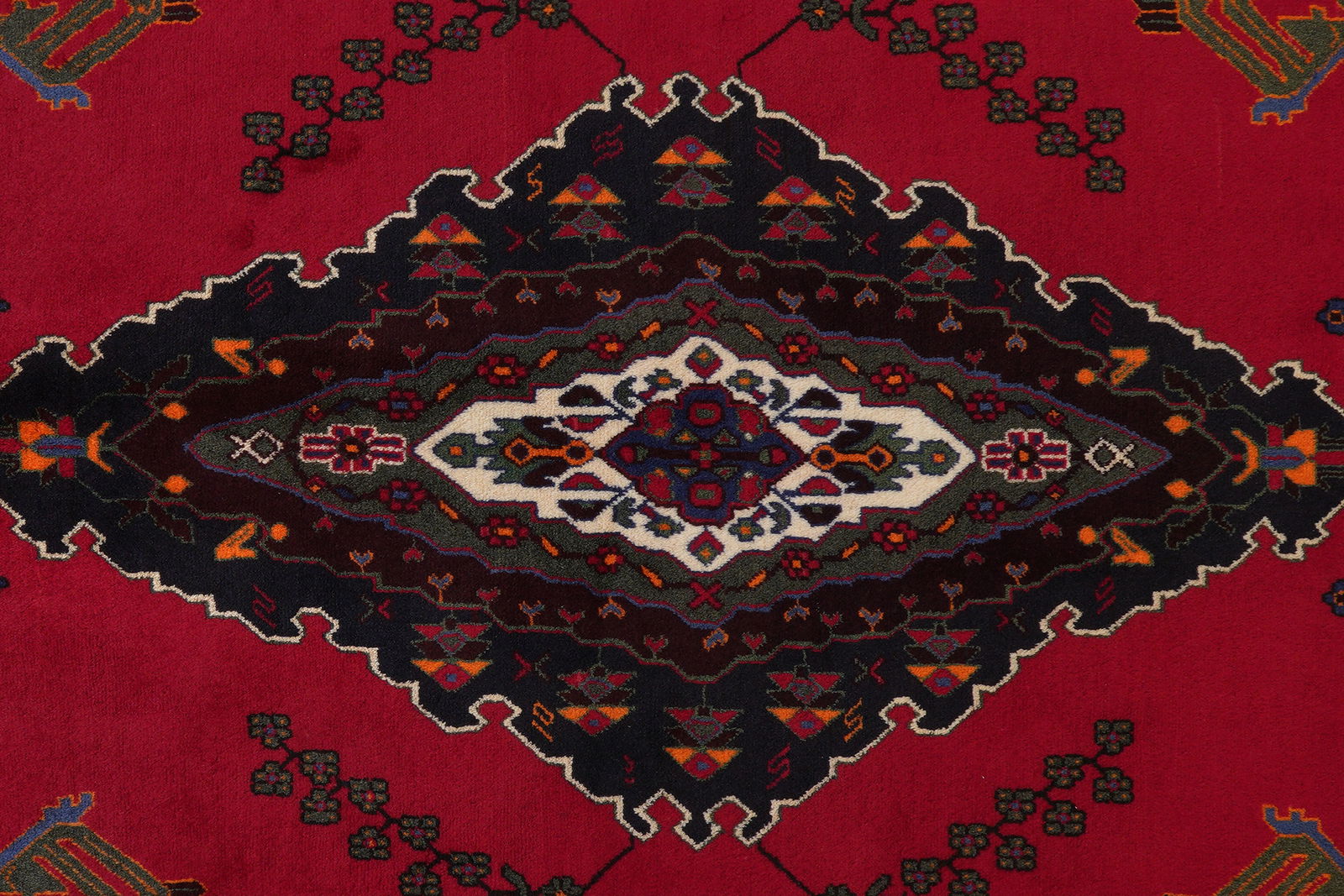 Afshar — Handgefertigt, 216x164 cm, Beige, 100% Virgin Wool | View 7