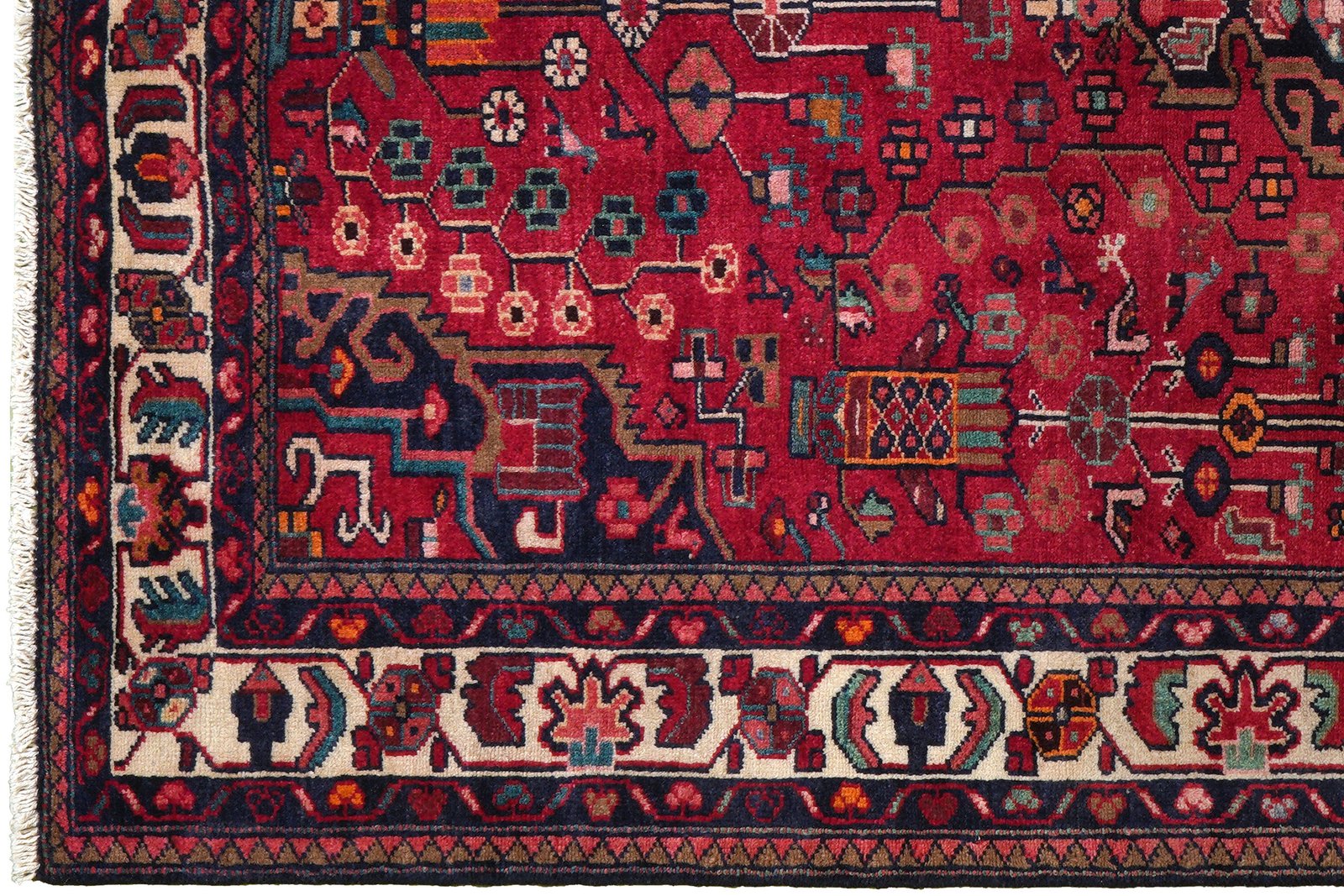 Toysarghan — Hand-knotted, 133x230 cm, Red, 100% Virgin Wool | View 3