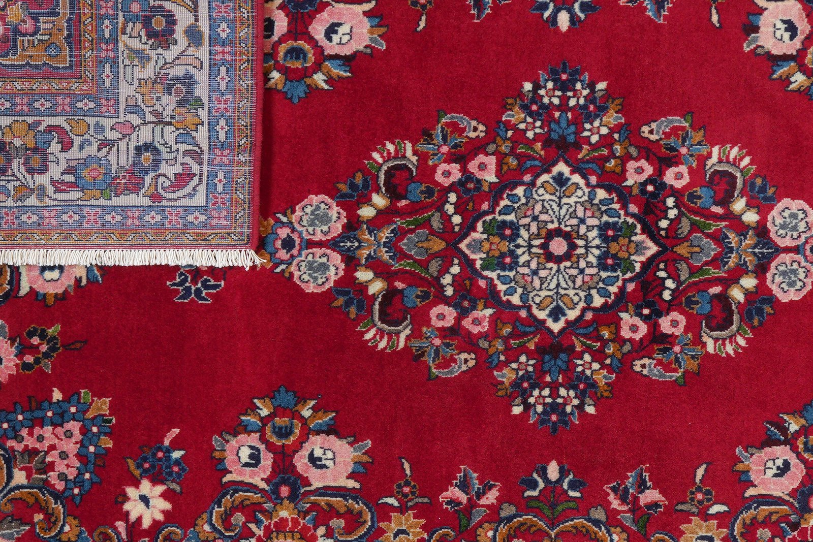 Sarough — Hand-knotted, 134x215 cm, Red, 100% Virgin Wool | View 7