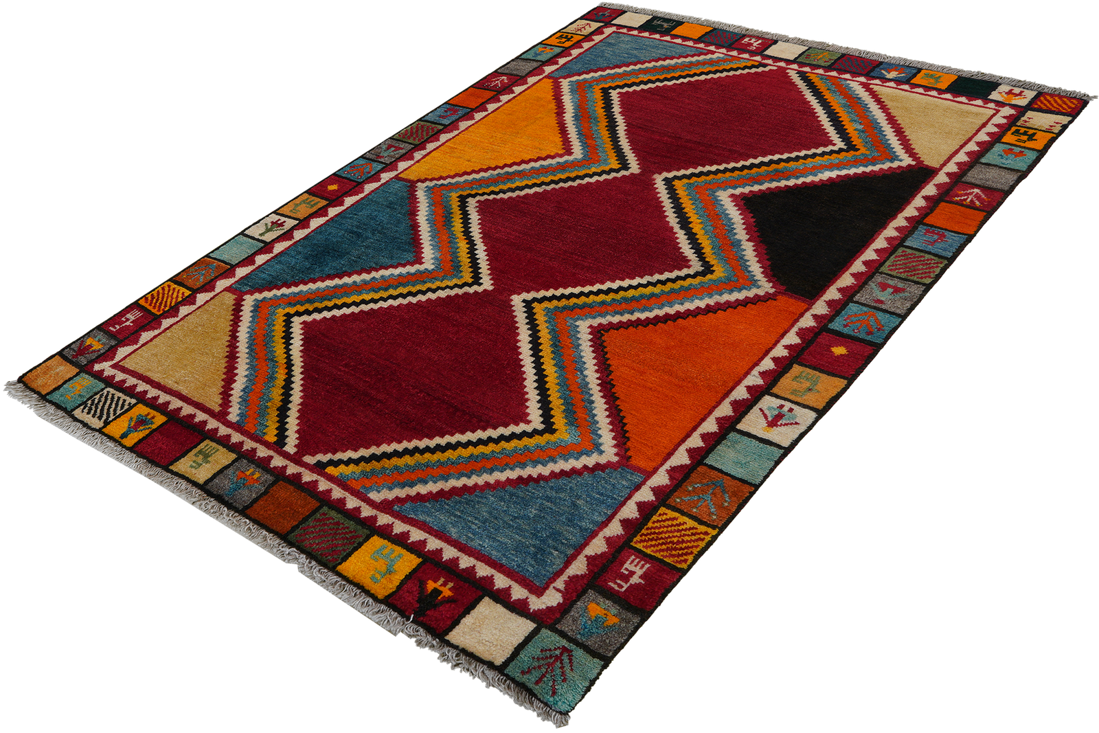 Gashgai — Handgefertigt, 148x101 cm, Bunt, 100% Virgin Wool | View 6