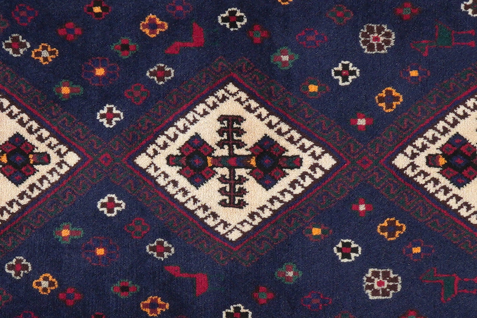 Afshar — Handgefertigt, 230x99 cm, Beige, 100% Virgin Wool | View 7