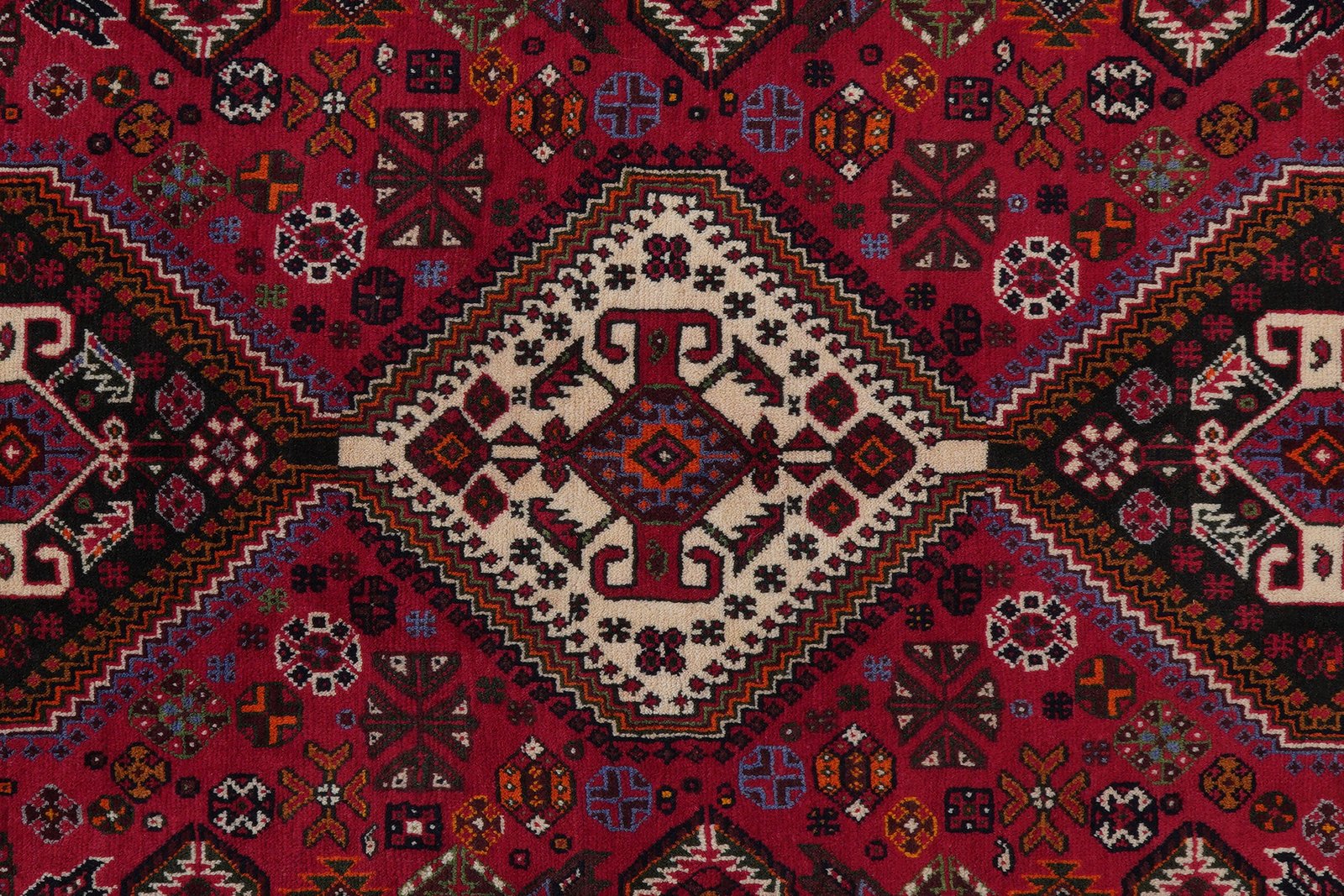 Gashgai — Hand-knotted, 198x300 cm, Red, 100% Virgin Wool | View 6