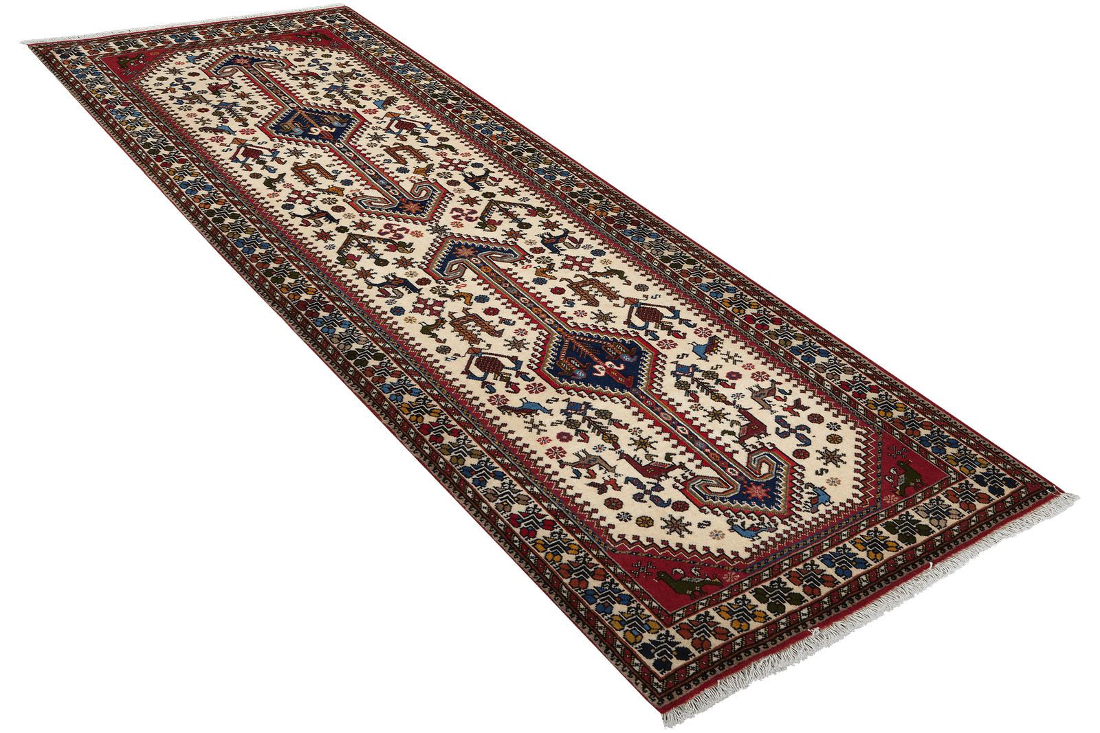 Nasrabad — Hand-knotted, 81x200 cm, Beige, 100% Virgin Wool | View 4