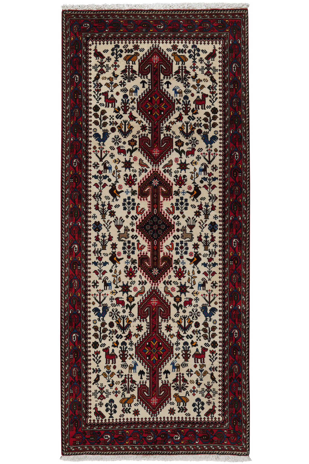 Nasrabad — Hand-knotted, 81x190 cm, Beige, 100% Virgin Wool | Main view