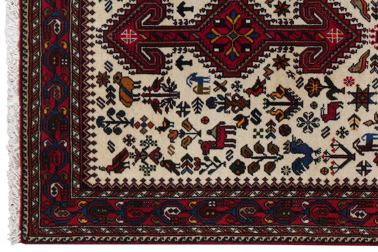 Nasrabad — Hand-knotted, 81x190 cm, Beige, 100% Virgin Wool | View 3