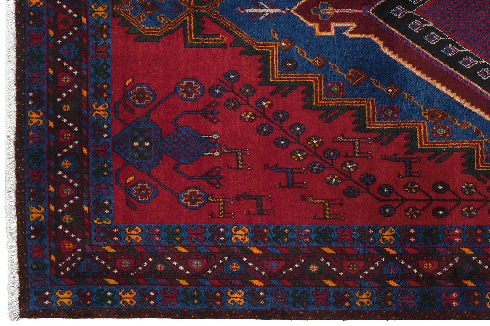 Afshar — Hand-knotted, 151x236 cm, Red, 100% Virgin Wool | View 3
