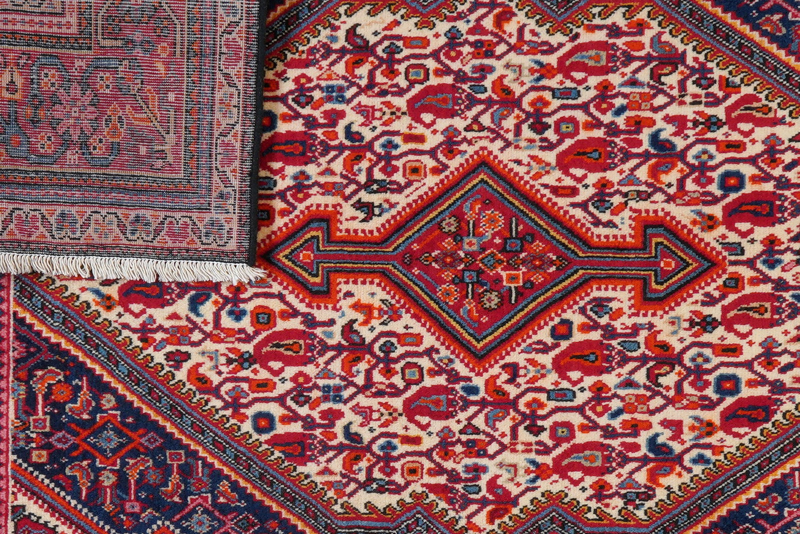 Djozan — Handgefertigt, 158x108 cm, Rot, 100% Virgin Wool | View 8