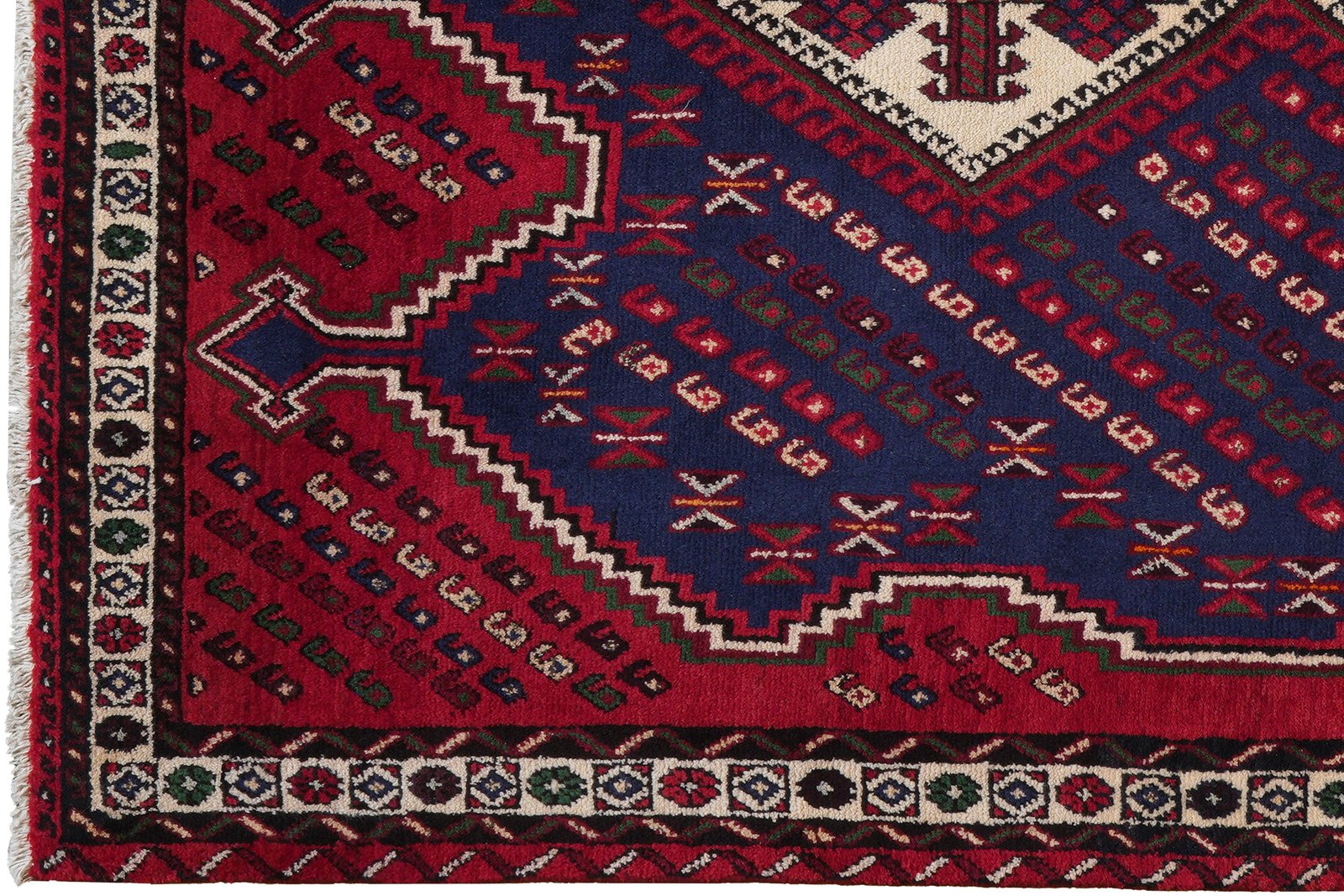 Afshar — Hand-knotted, 144x197 cm, Blue, 100% Virgin Wool | View 3