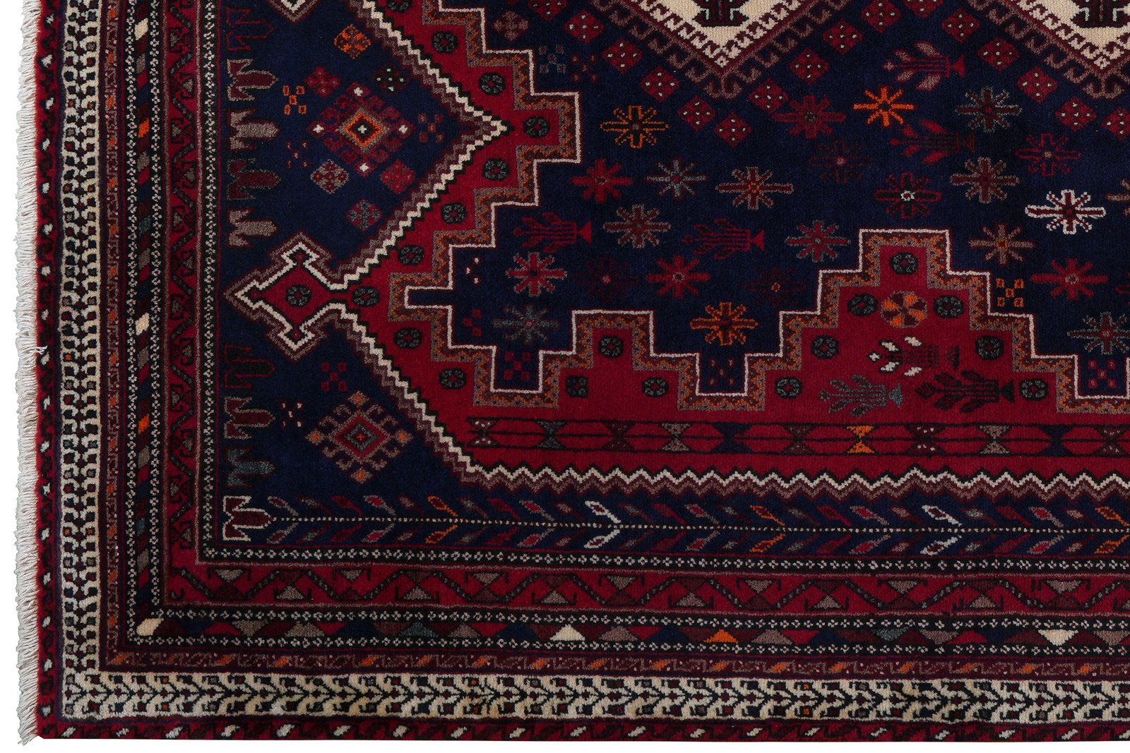 Afshar — Hand-knotted, 176x241 cm, Blue, 100% Virgin Wool | View 3