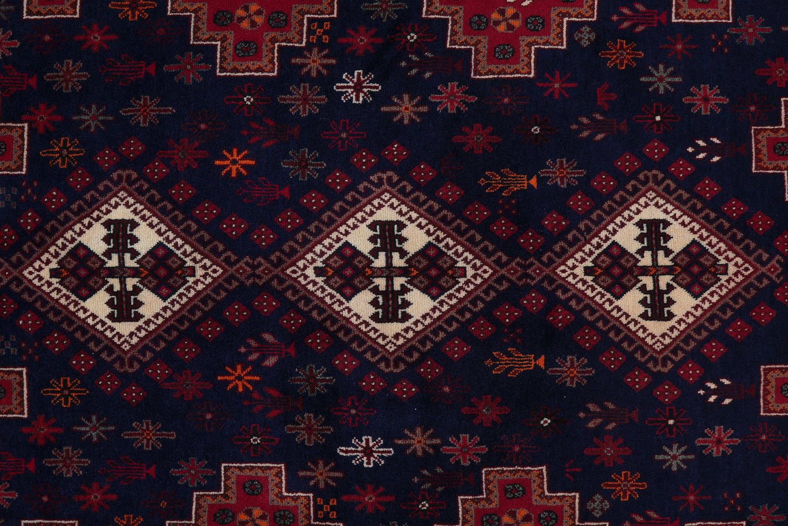 Afshar — Hand-knotted, 176x241 cm, Blue, 100% Virgin Wool | View 6