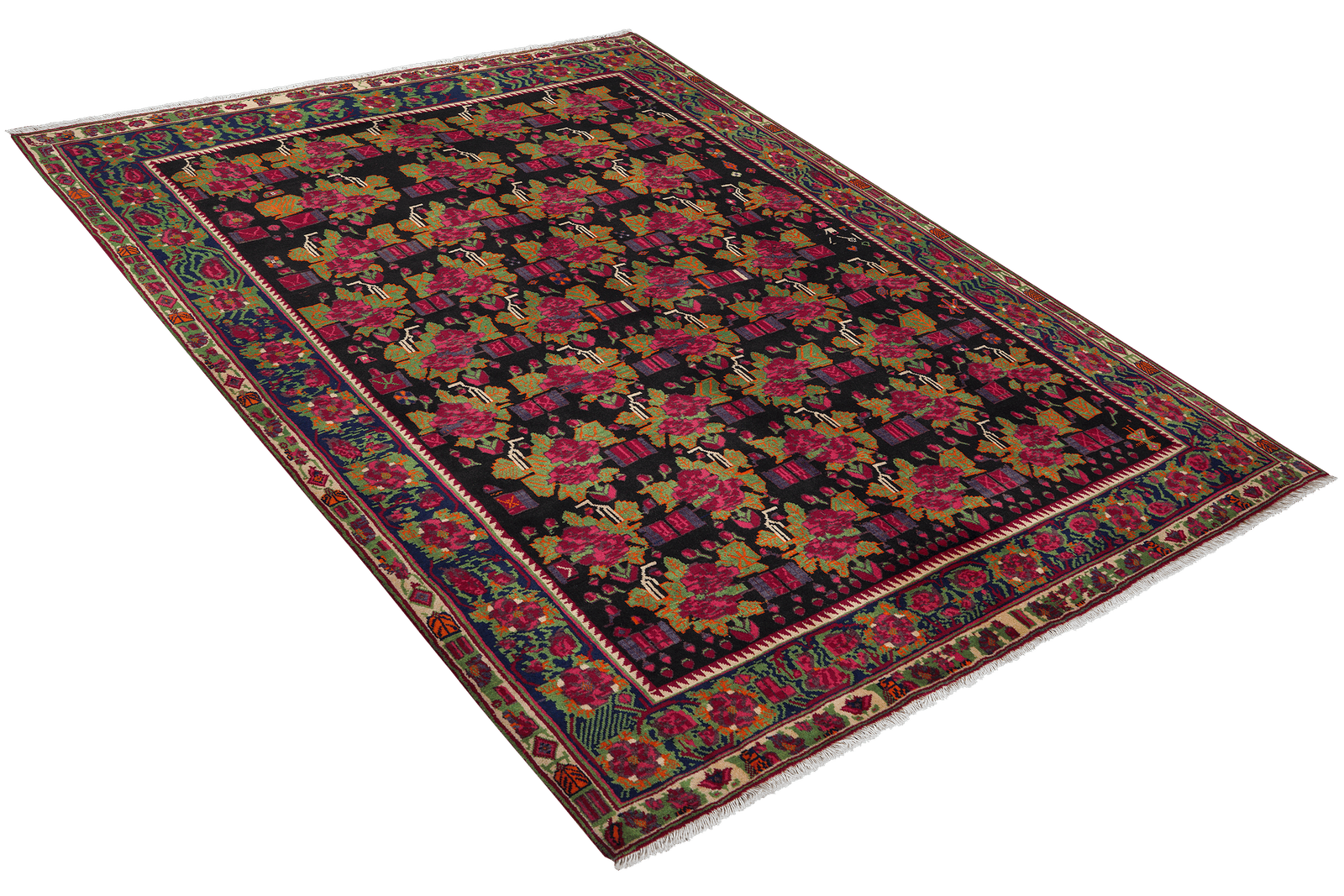 Afshar — Hand-knotted, 179x235 cm, Blue, 100% Virgin Wool | View 4