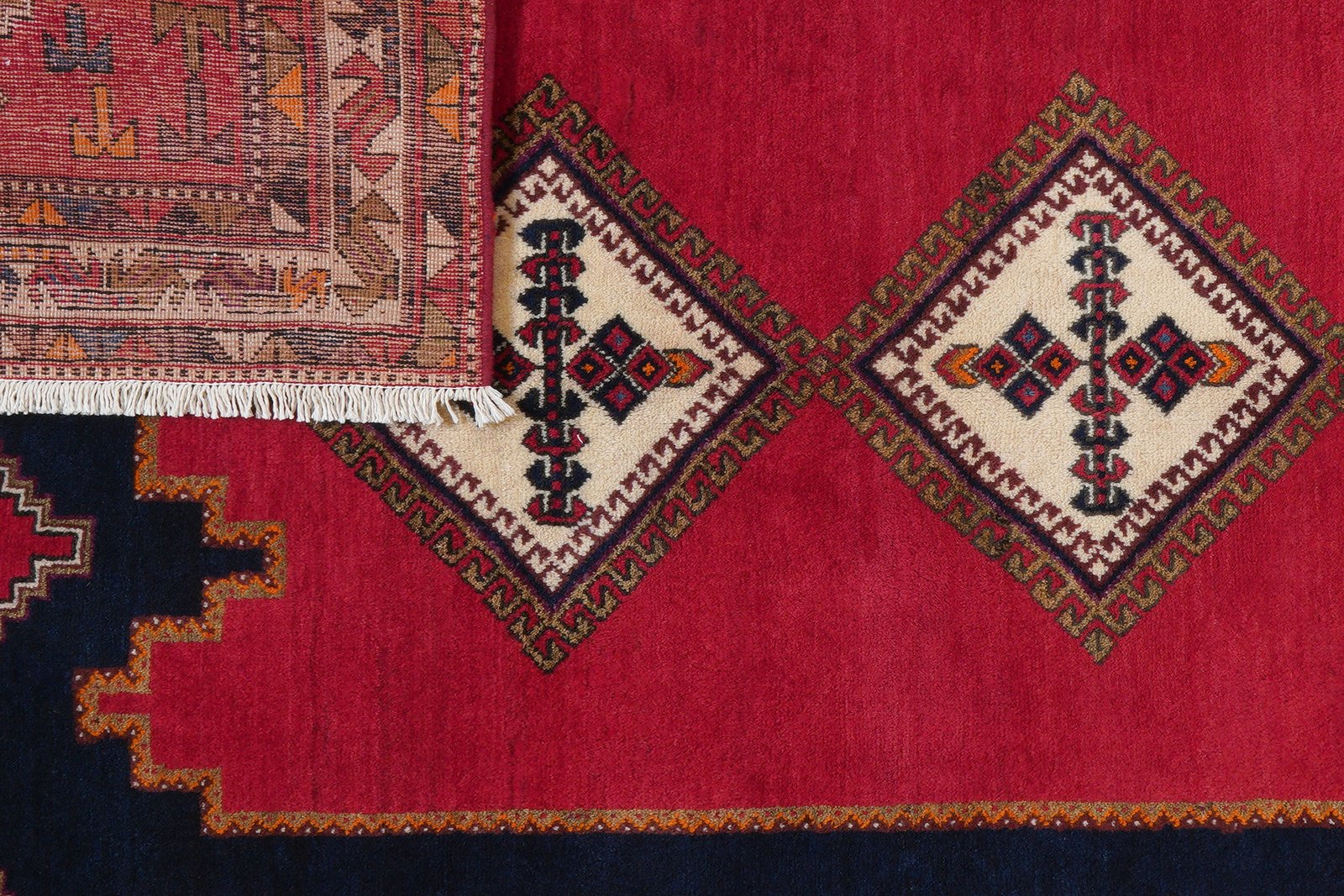Afshar — Hand-knotted, 145x235 cm, Red, 100% Virgin Wool | View 7