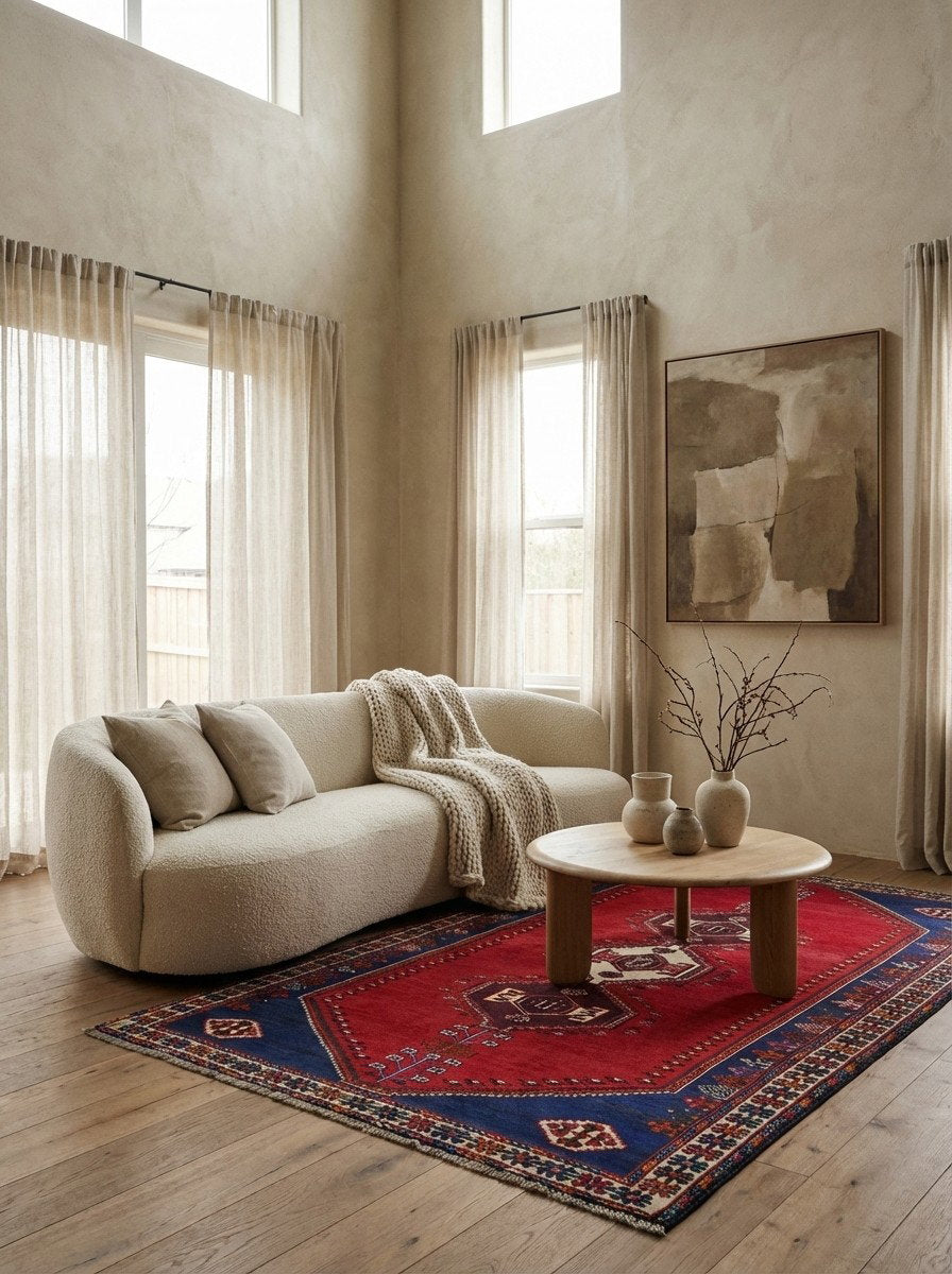 Gashgai — Handgefertigt, 254x165 cm, Beige, 100% Virgin Wool | Detail view