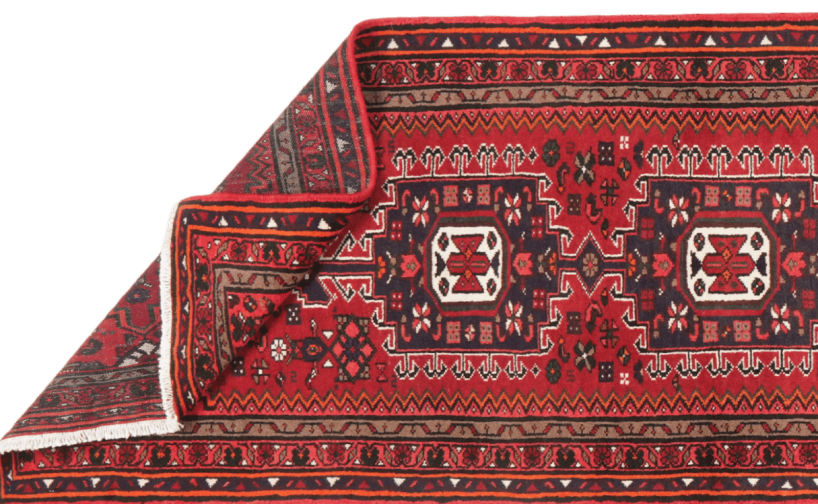 Khamseh — Hand-knotted, 80x579 cm, Red, 100% Virgin Wool | View 5